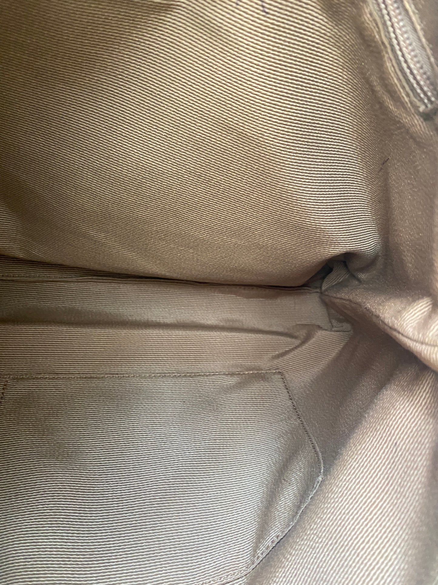 Salvatore Ferragamo Logo Brown Canvas Tote