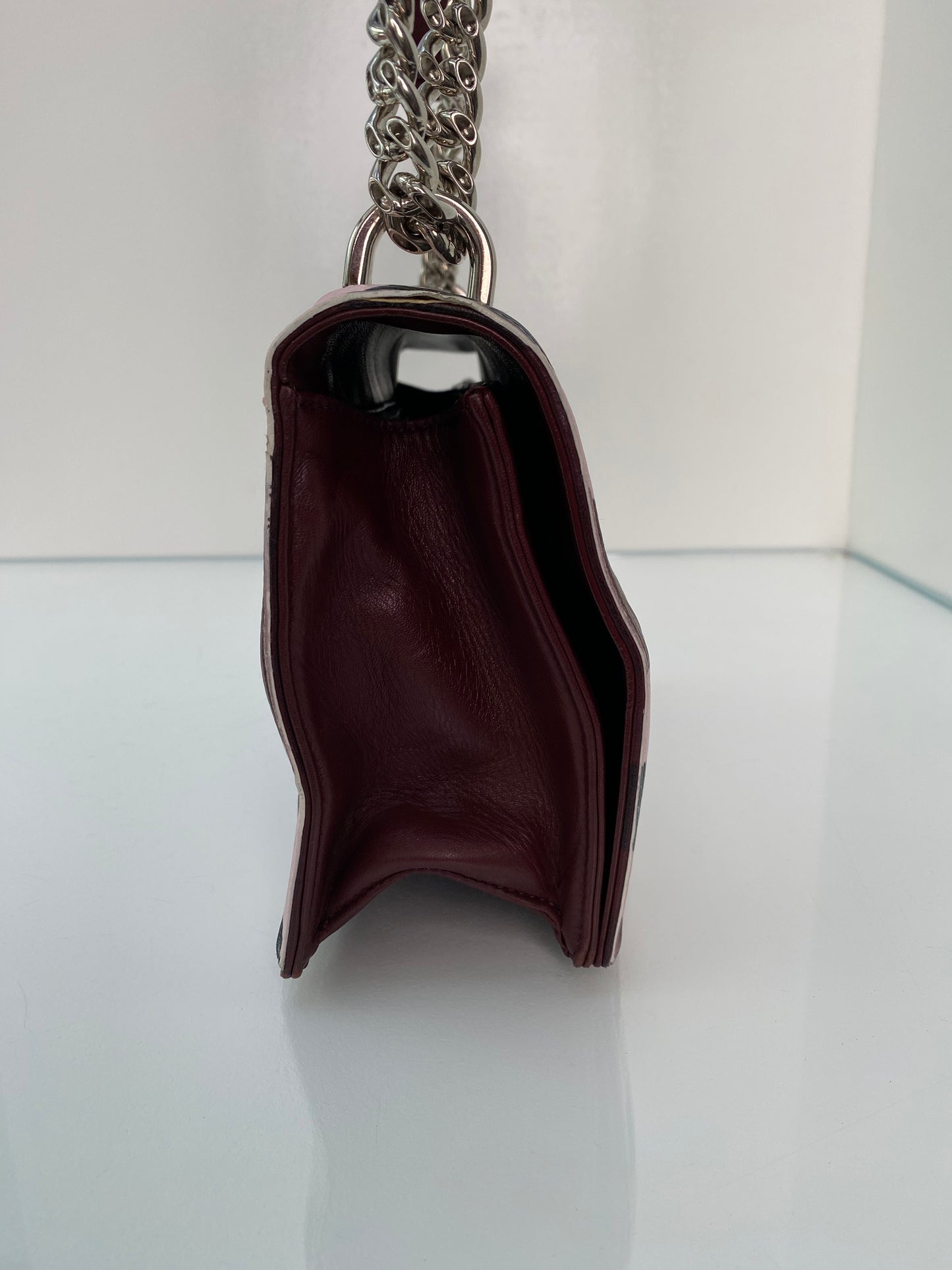 Dior Pink, Purple, & Green Diorama Bag SHW (As Is)