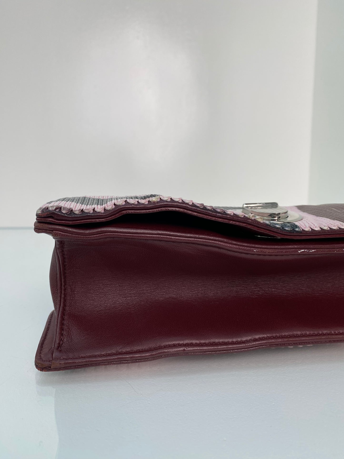 Dior Pink, Purple, & Green Diorama Bag SHW (As Is)