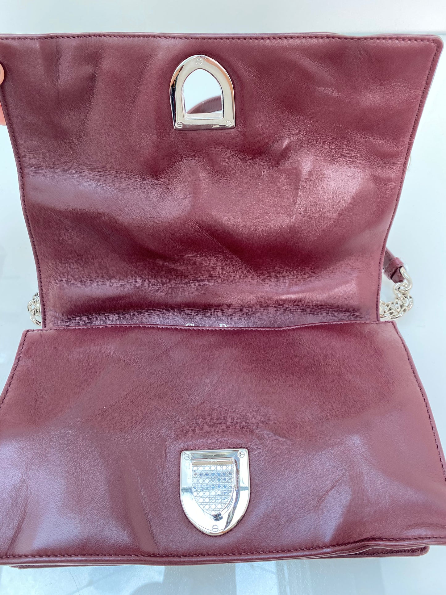 Dior Pink, Purple, & Green Diorama Bag SHW (As Is)