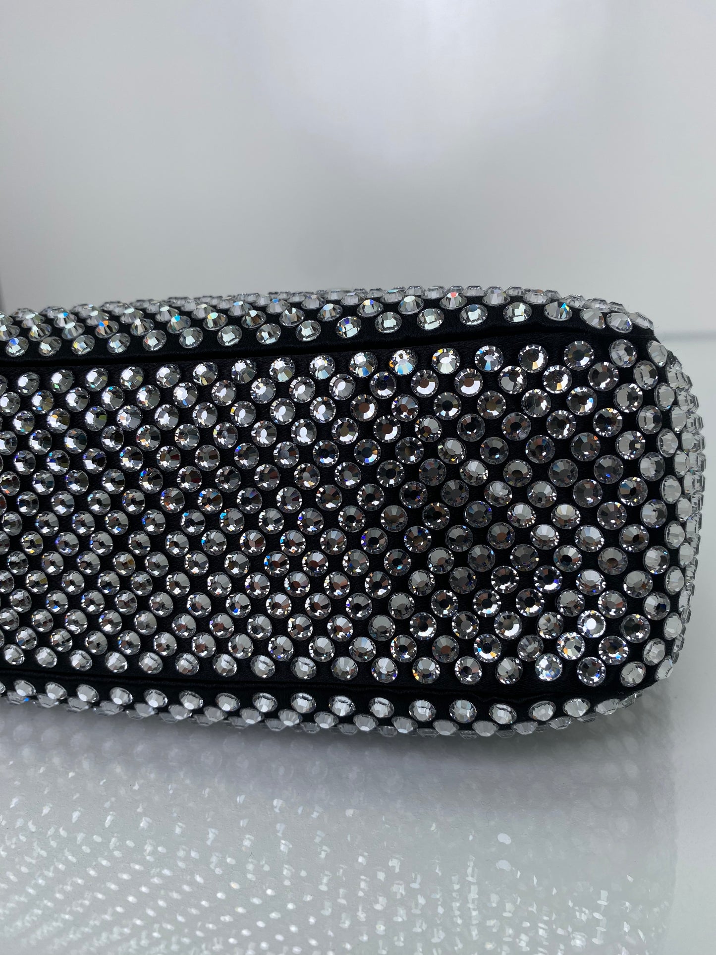 Prada Black & Crystal Re-Edition 2005 Crossbody Bag SHW
