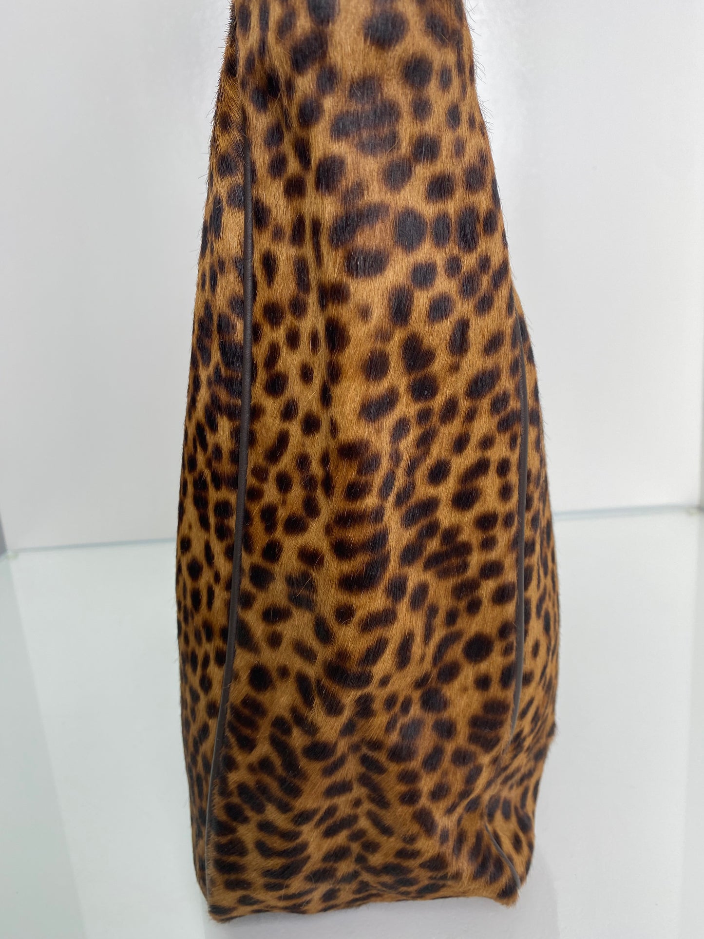 Iacucci Leopard Pony Hair Tote Bag