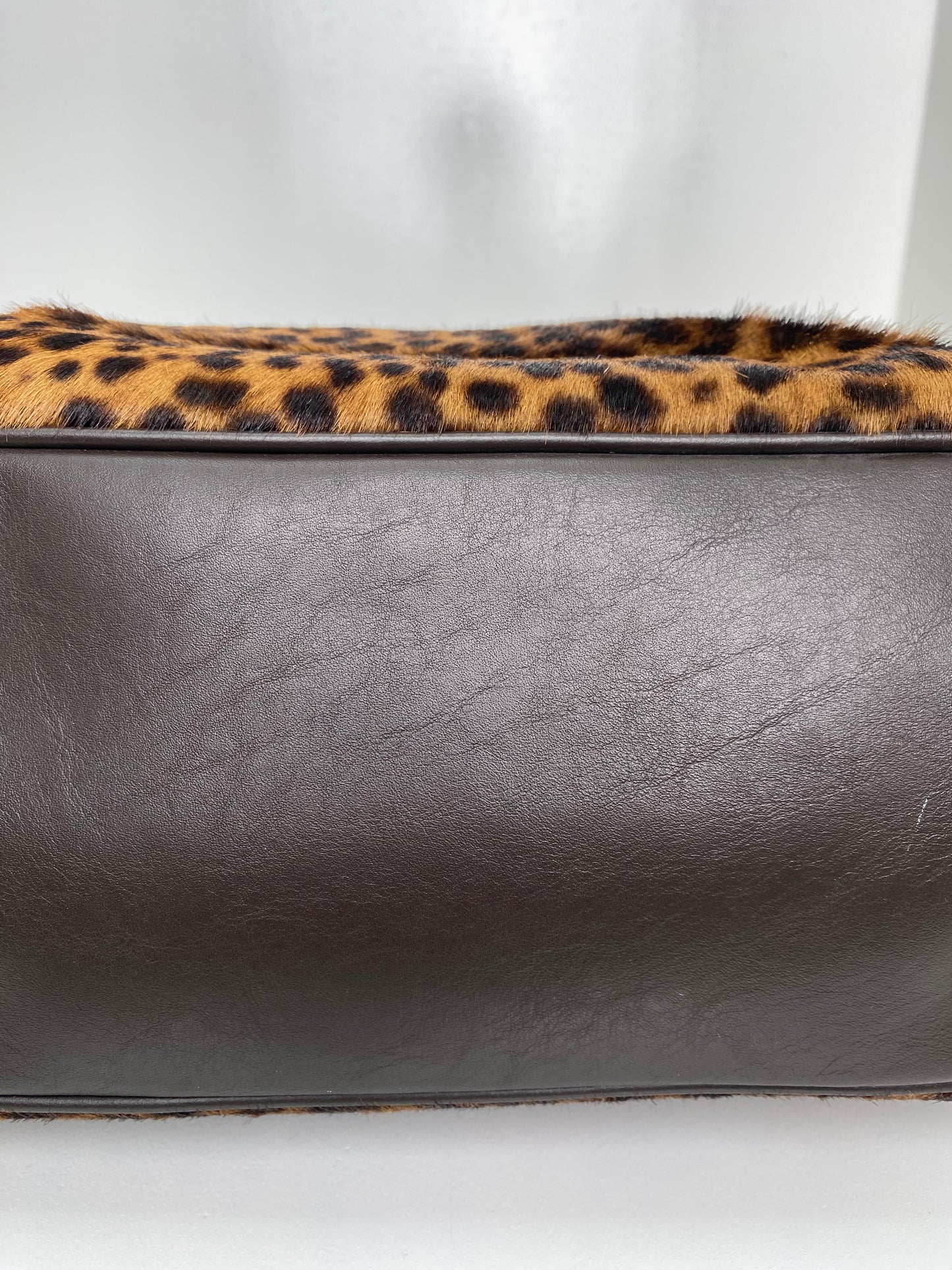 Iacucci Leopard Pony Hair Tote Bag