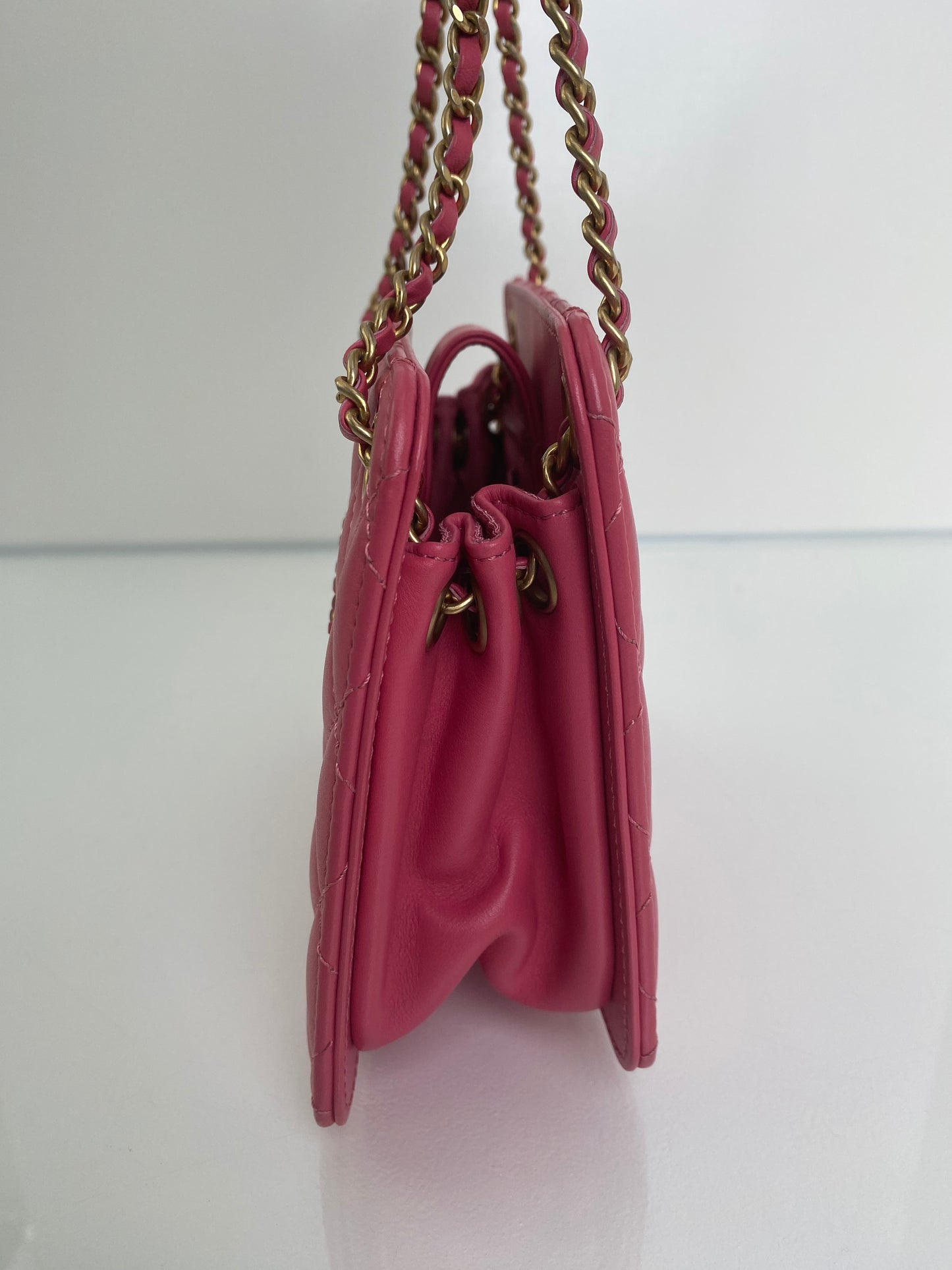 Chanel Pink Lambskin Once Upon A Time Accordian Bag GHW