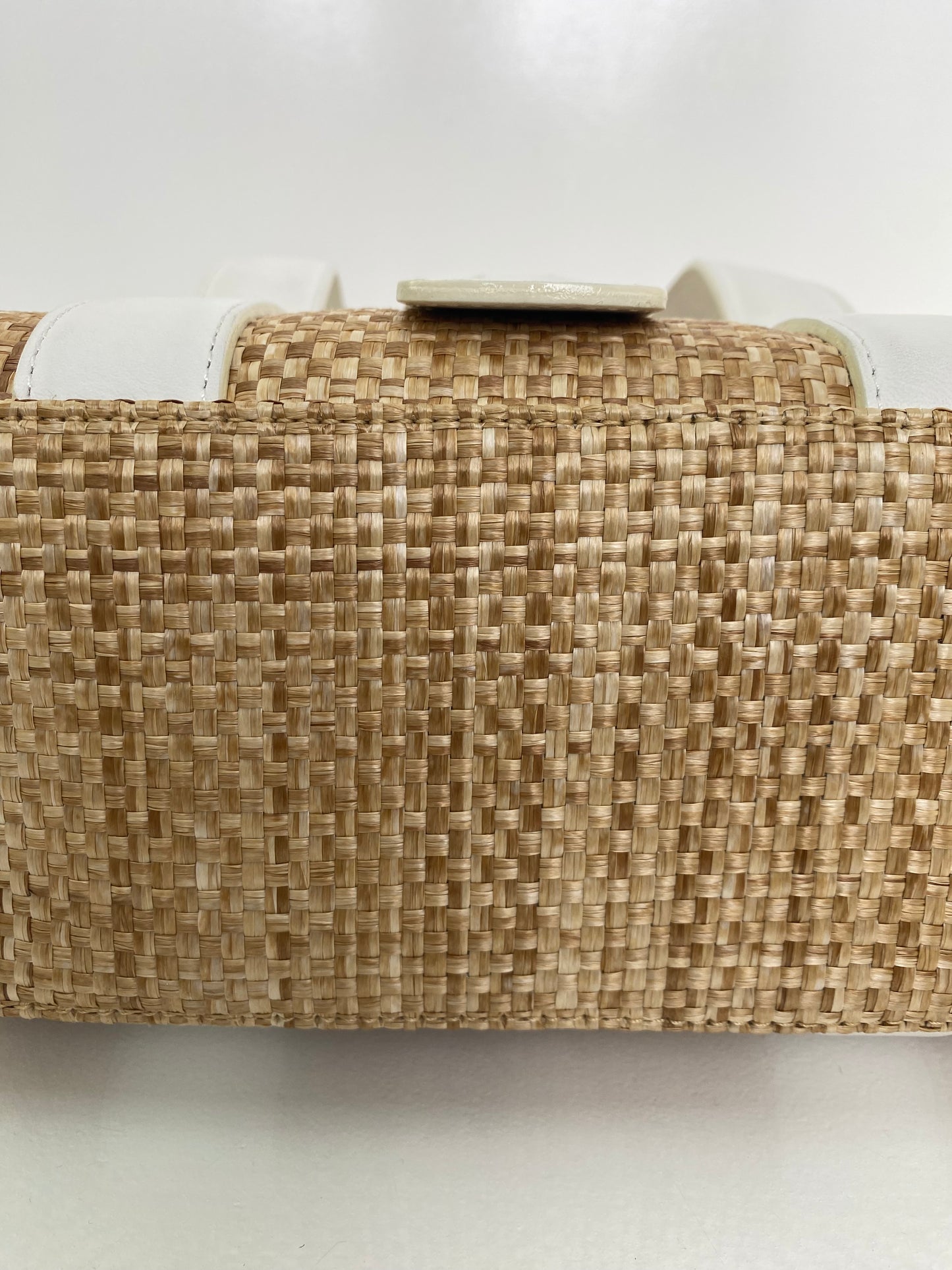 Chloe Raffia & White Leather Strap Mini Bag GHW