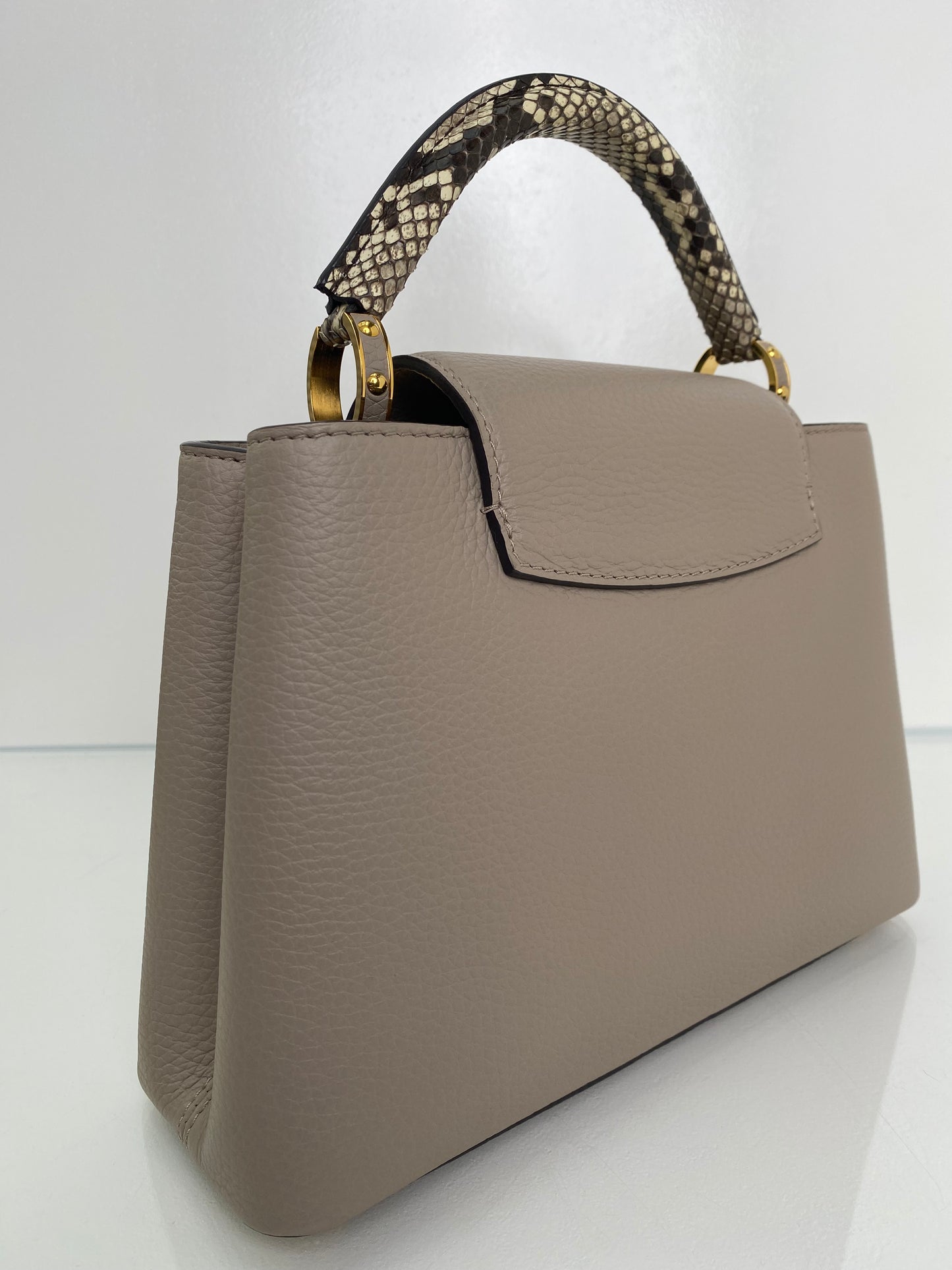 Louis Vuitton Leather Capucines Beige & Exotic Bag
