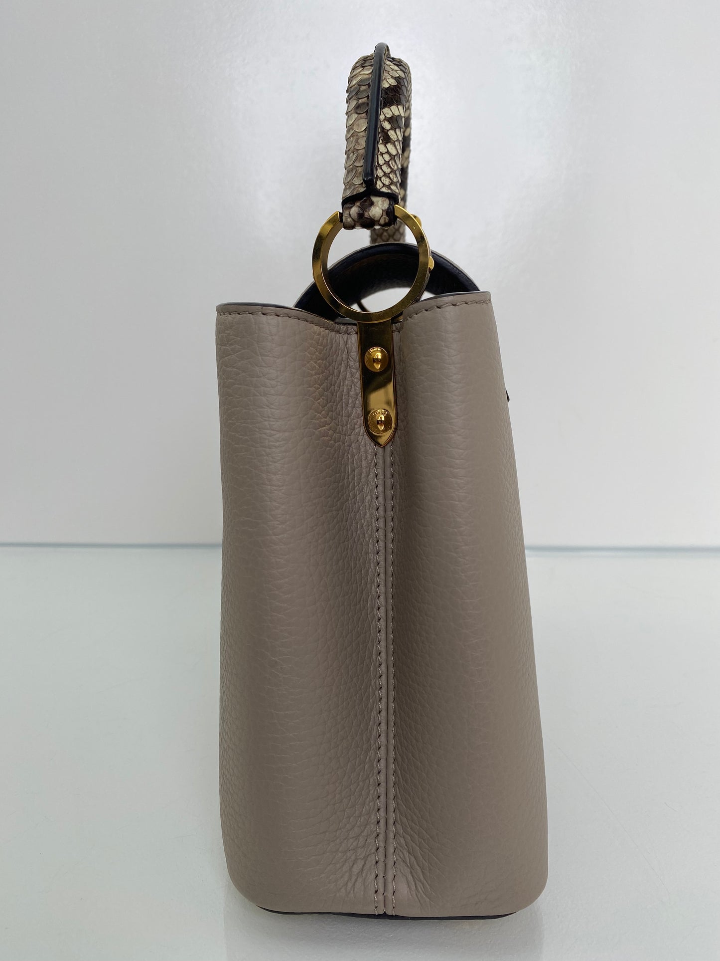 Louis Vuitton Leather Capucines Beige & Exotic Bag