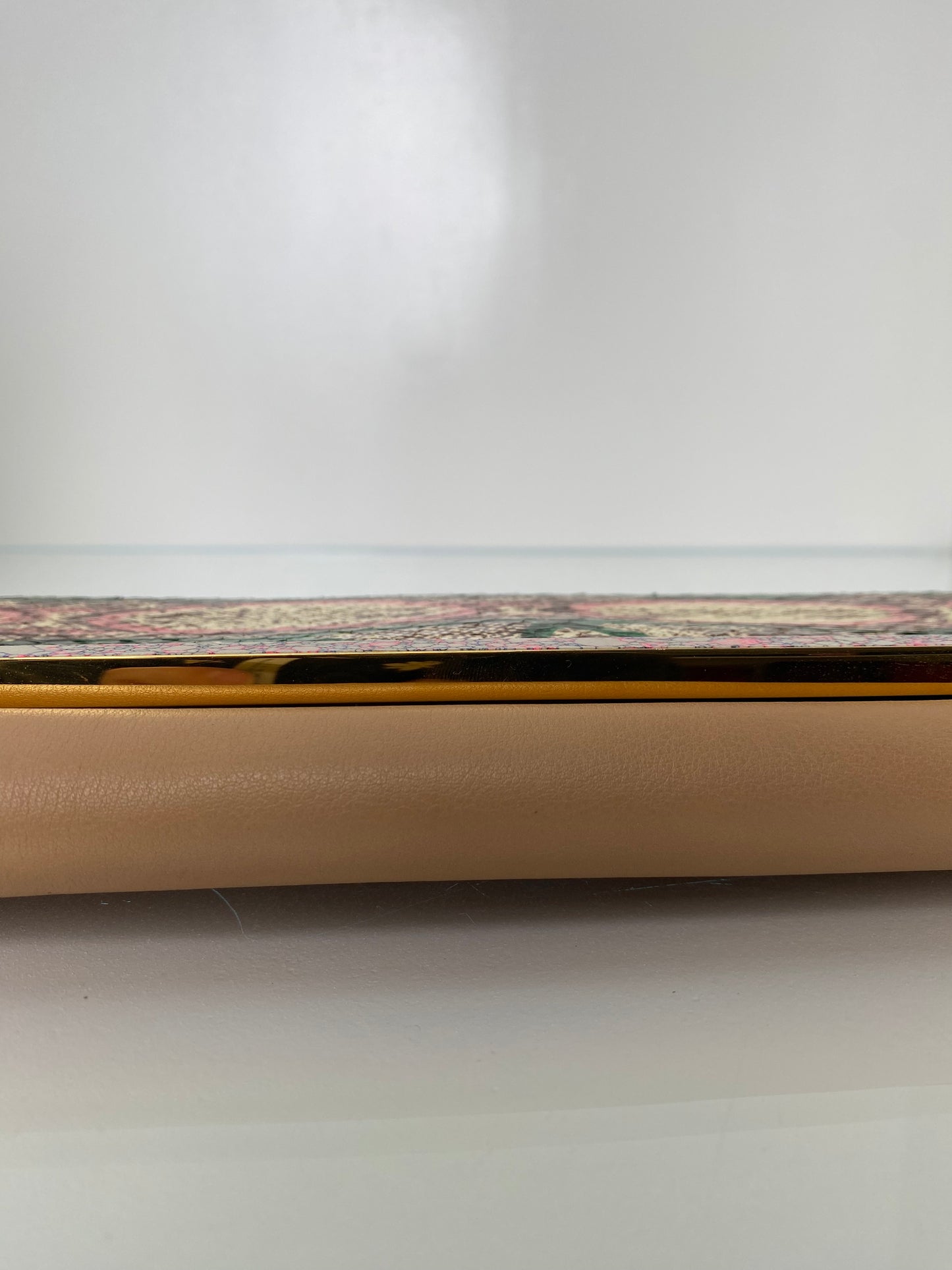 Fendi Tan, Green, & Pink Exotic Long Clutch (As Is)