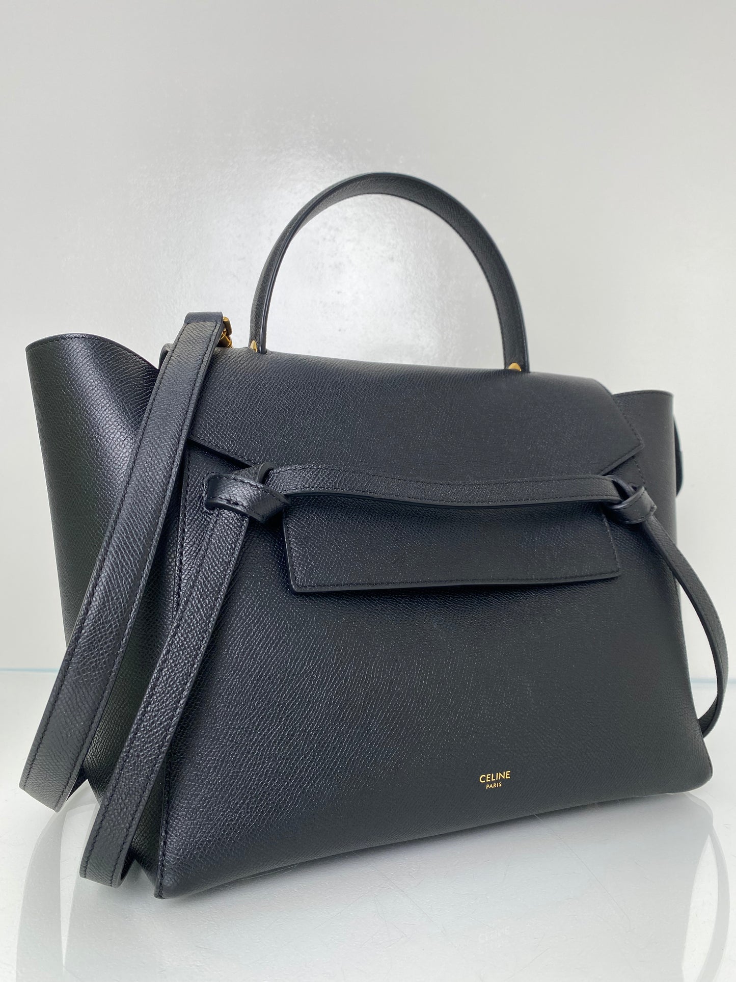Celine Black Mini Pico Belt Bag GHW