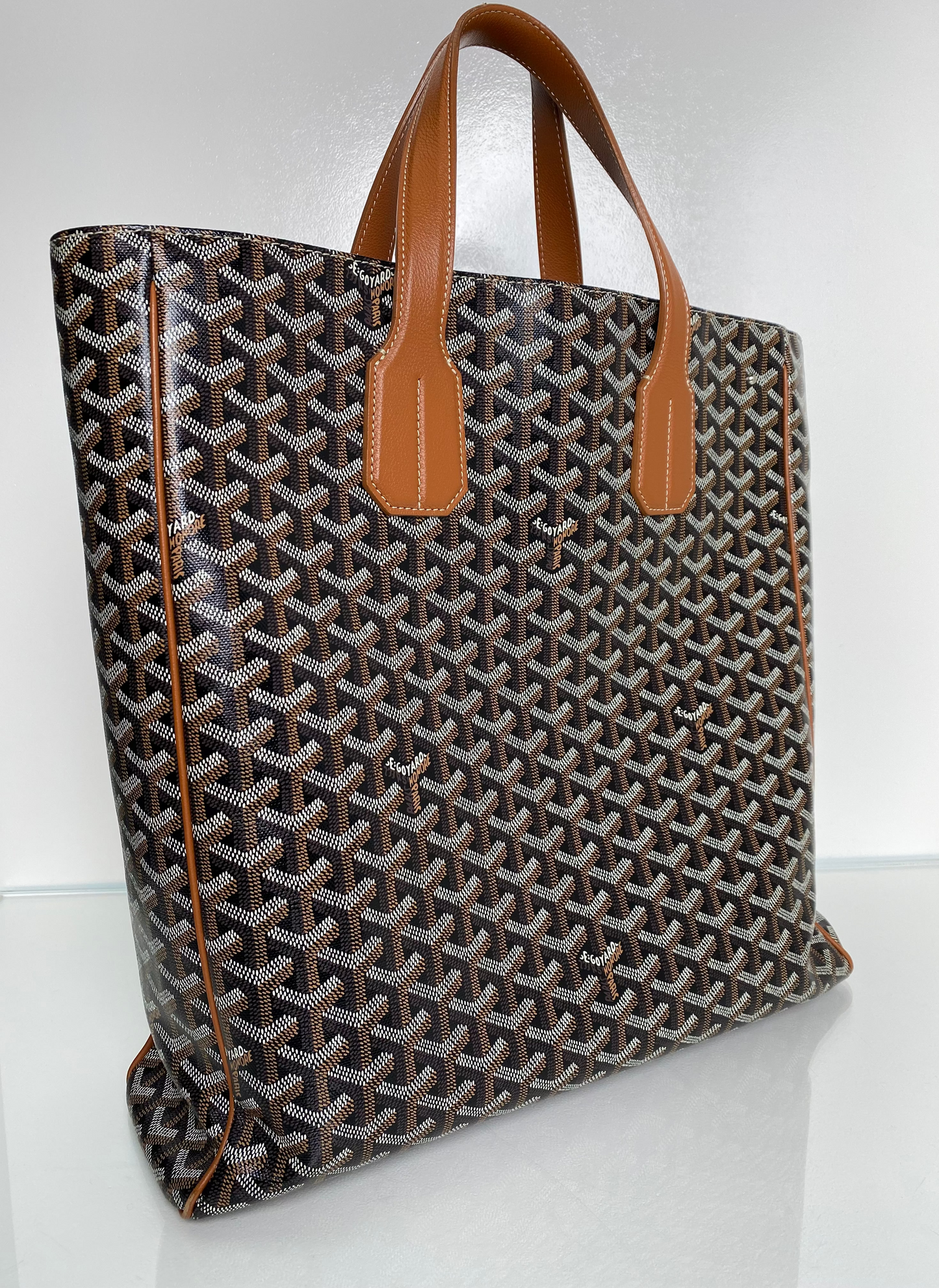 Goyard Goyardine Voltaire III Black/Brown Tote