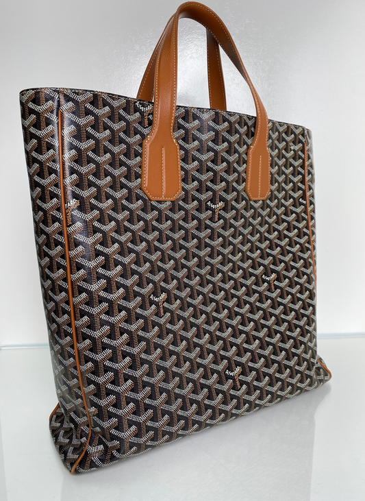 Goyard Goyardine Voltaire III Black/Brown Tote
