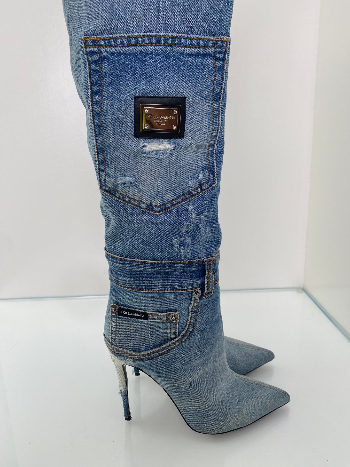 Dolce & Gabbana Denim Boots, 39