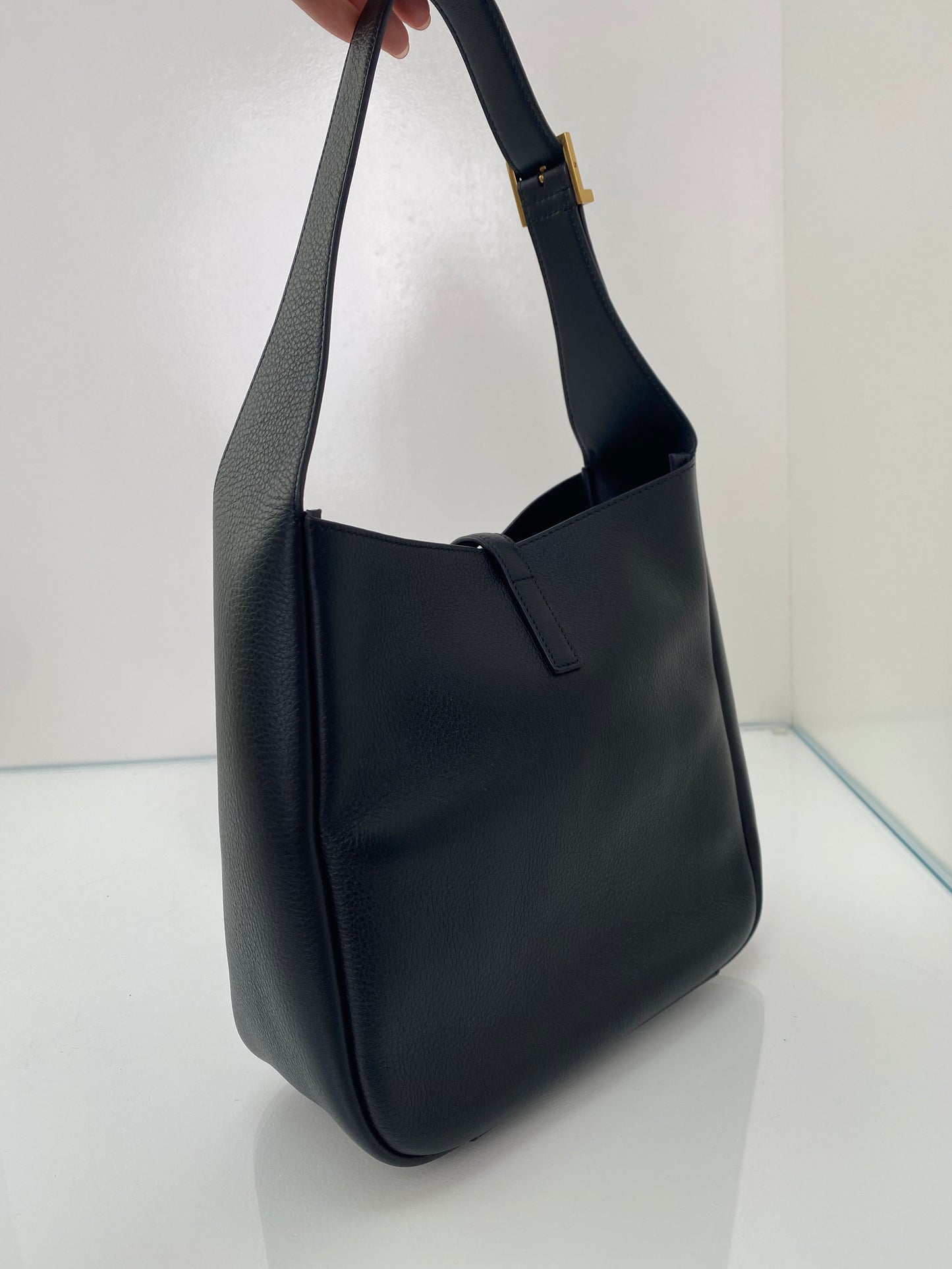 Saint Laurent Black Le 5 a 7 Small Bag GHW
