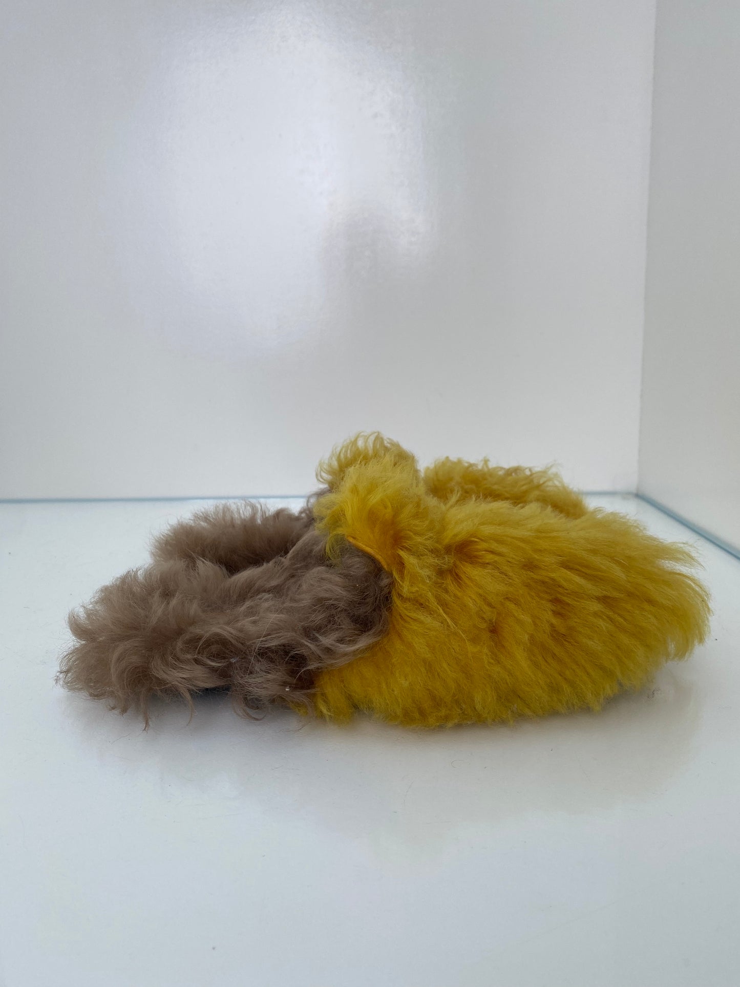 Gucci GG Yellow Shearling Princetown Mules, 38