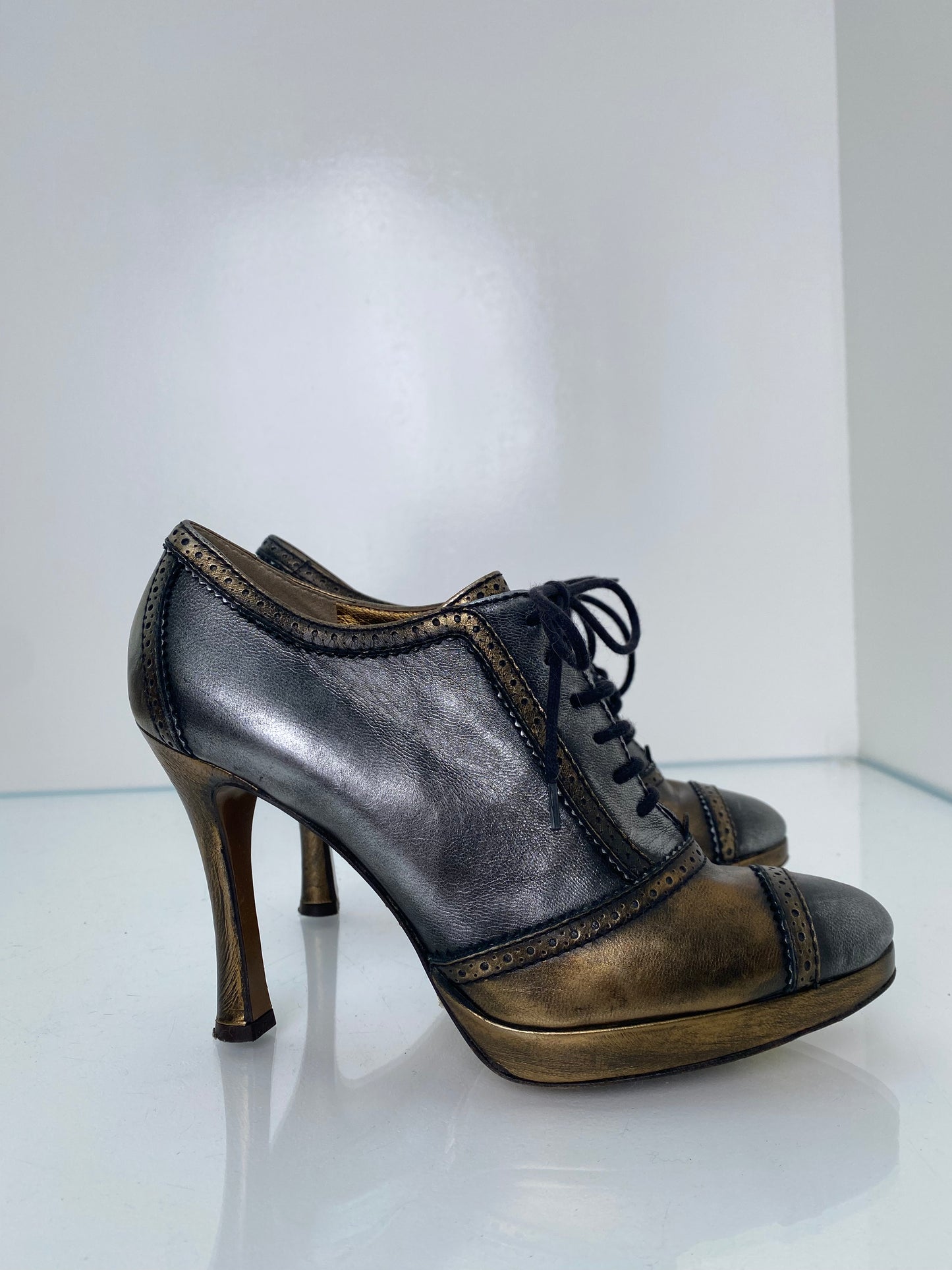 Dolce & Gabbana GunMetal Booties, 38.5