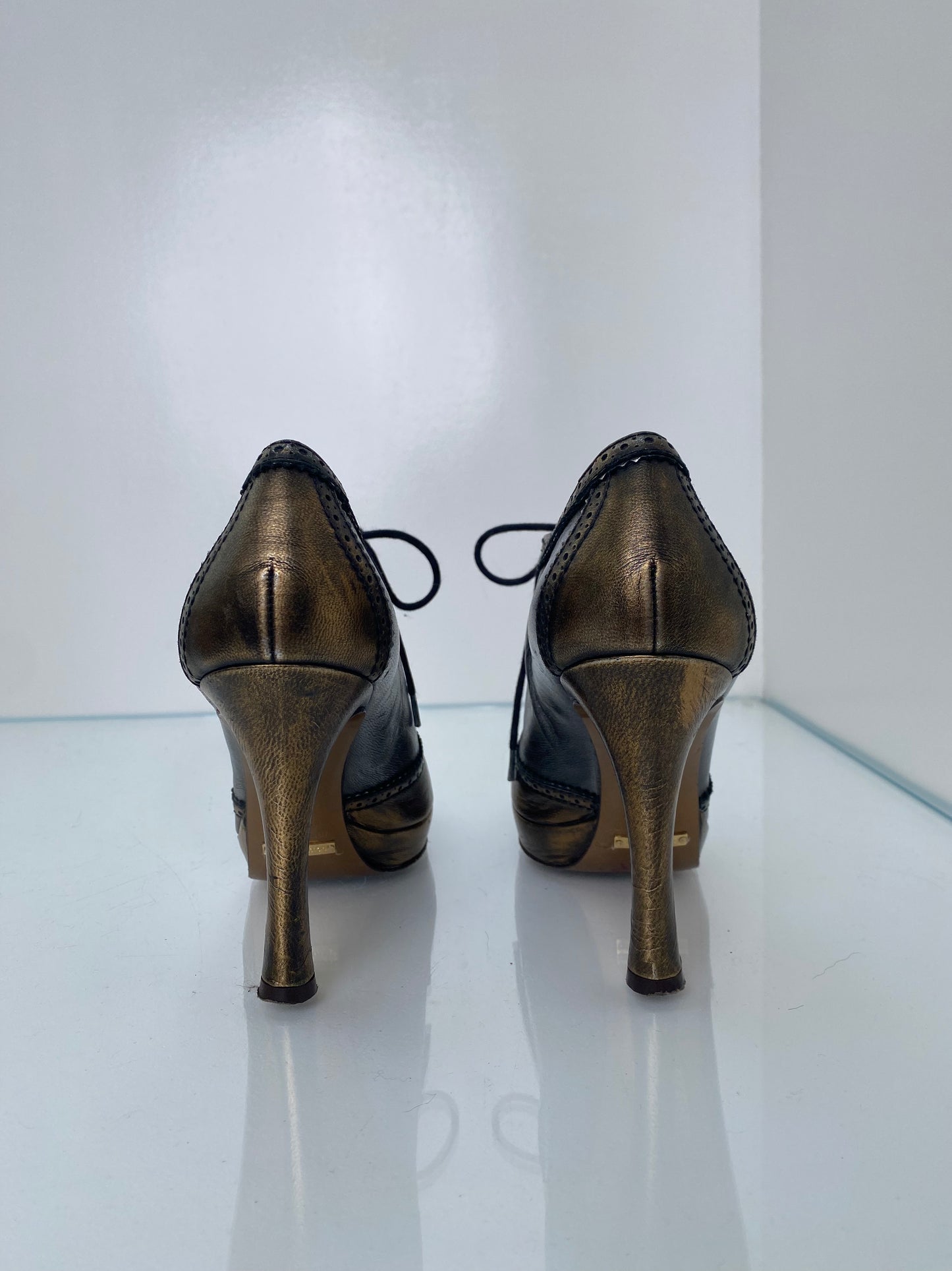 Dolce & Gabbana GunMetal Booties, 38.5