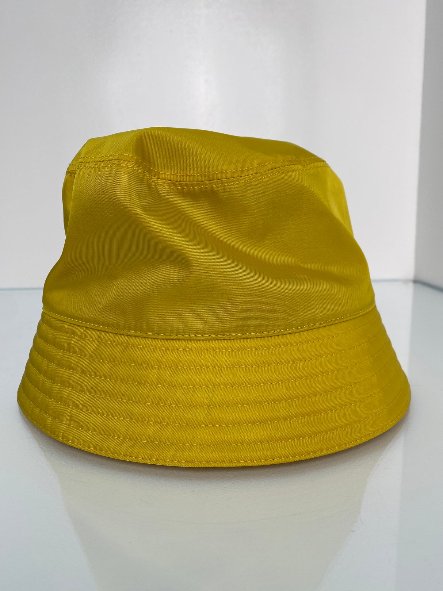 Prada Yellow Renylon Bucket Hat, L