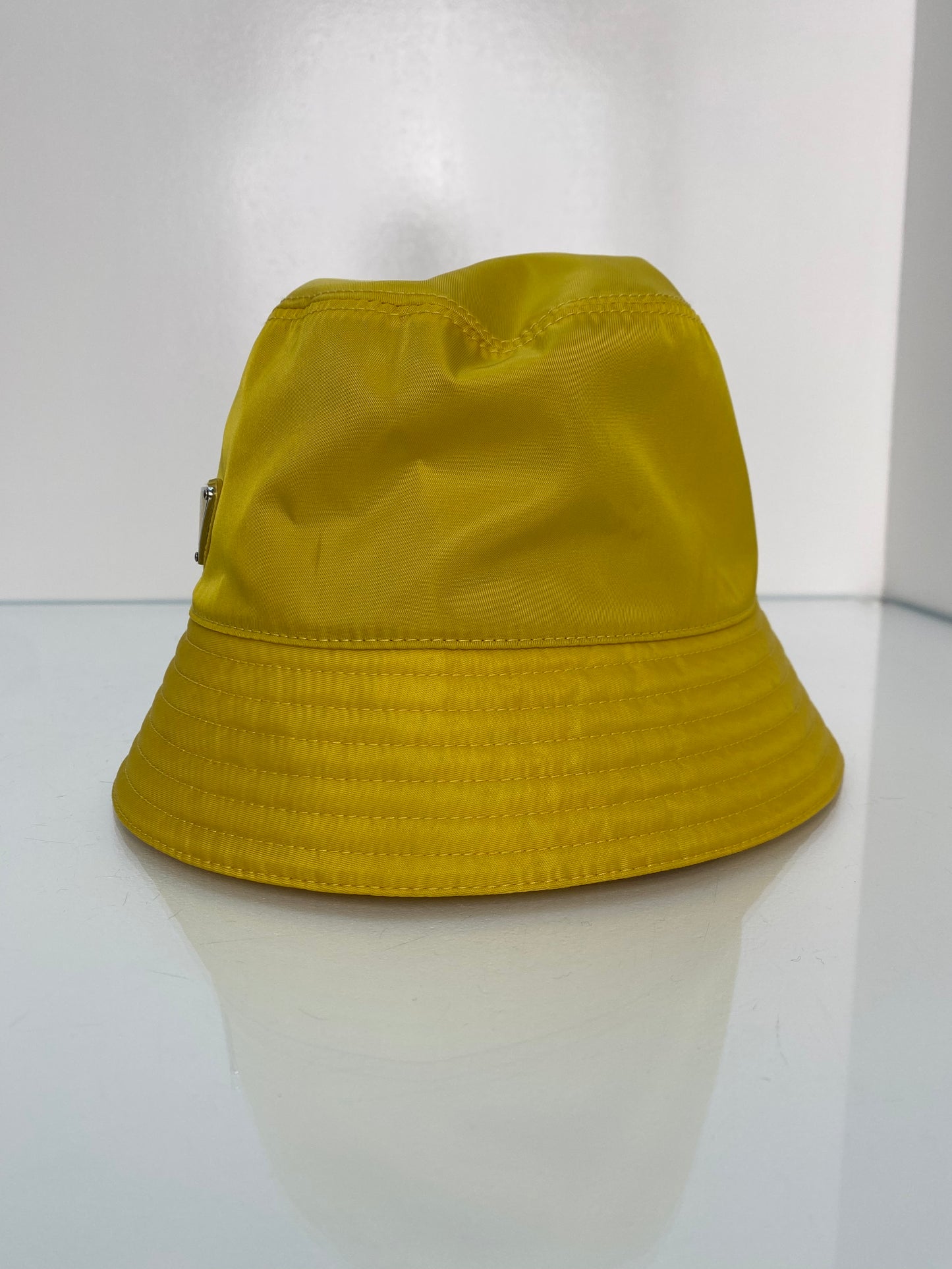 Prada Yellow Renylon Bucket Hat, L