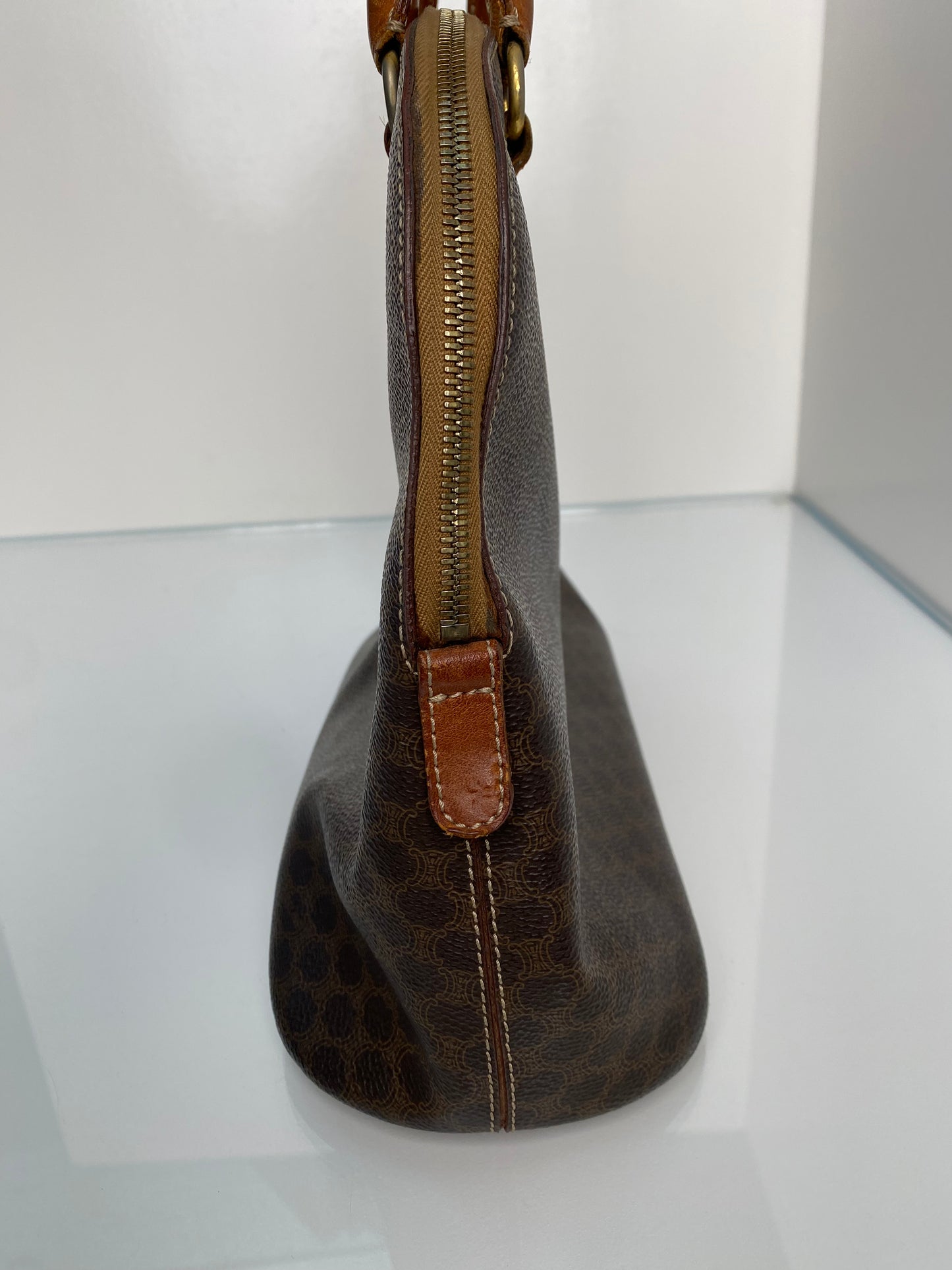 Celine Vintage Macadam Top Handle Bag GHW