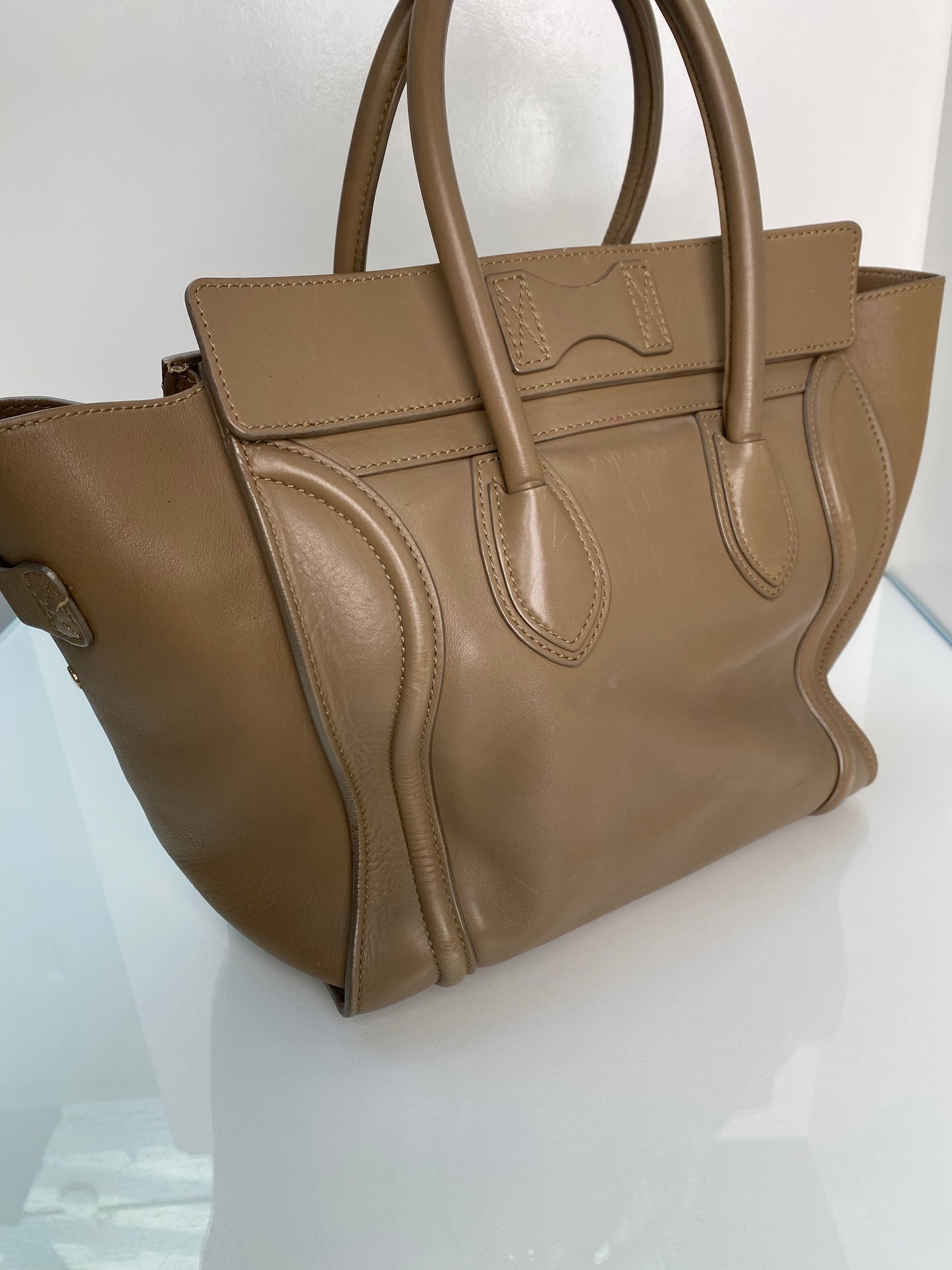 Celine Brown Luggage Mini Tote