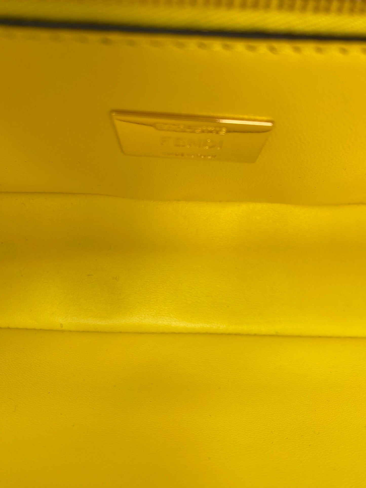 Fendi Yellow Croc Baguette Bag GHW