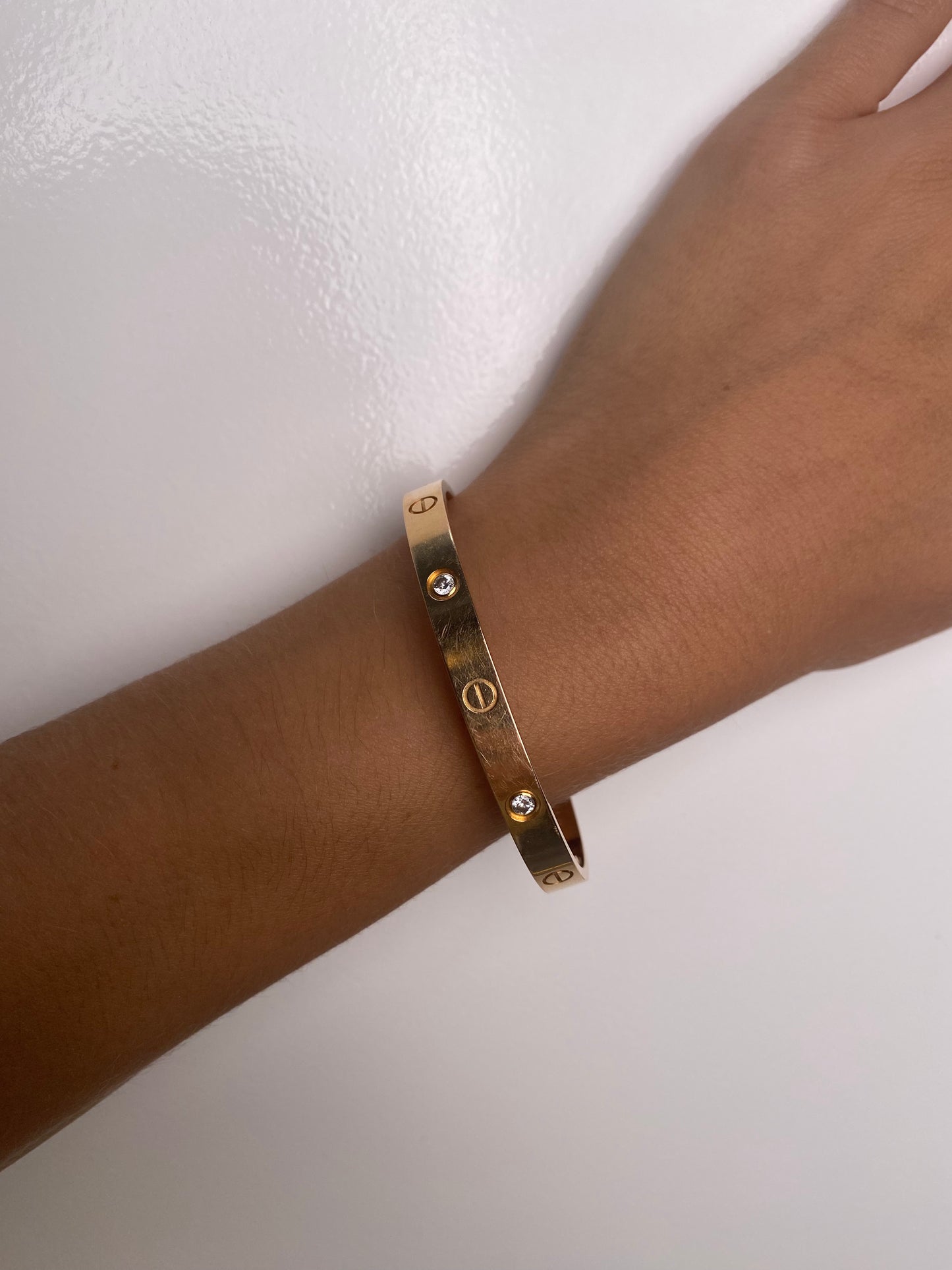 Cartier Love Bracelet Rose Gold 4 Diamonds 18
