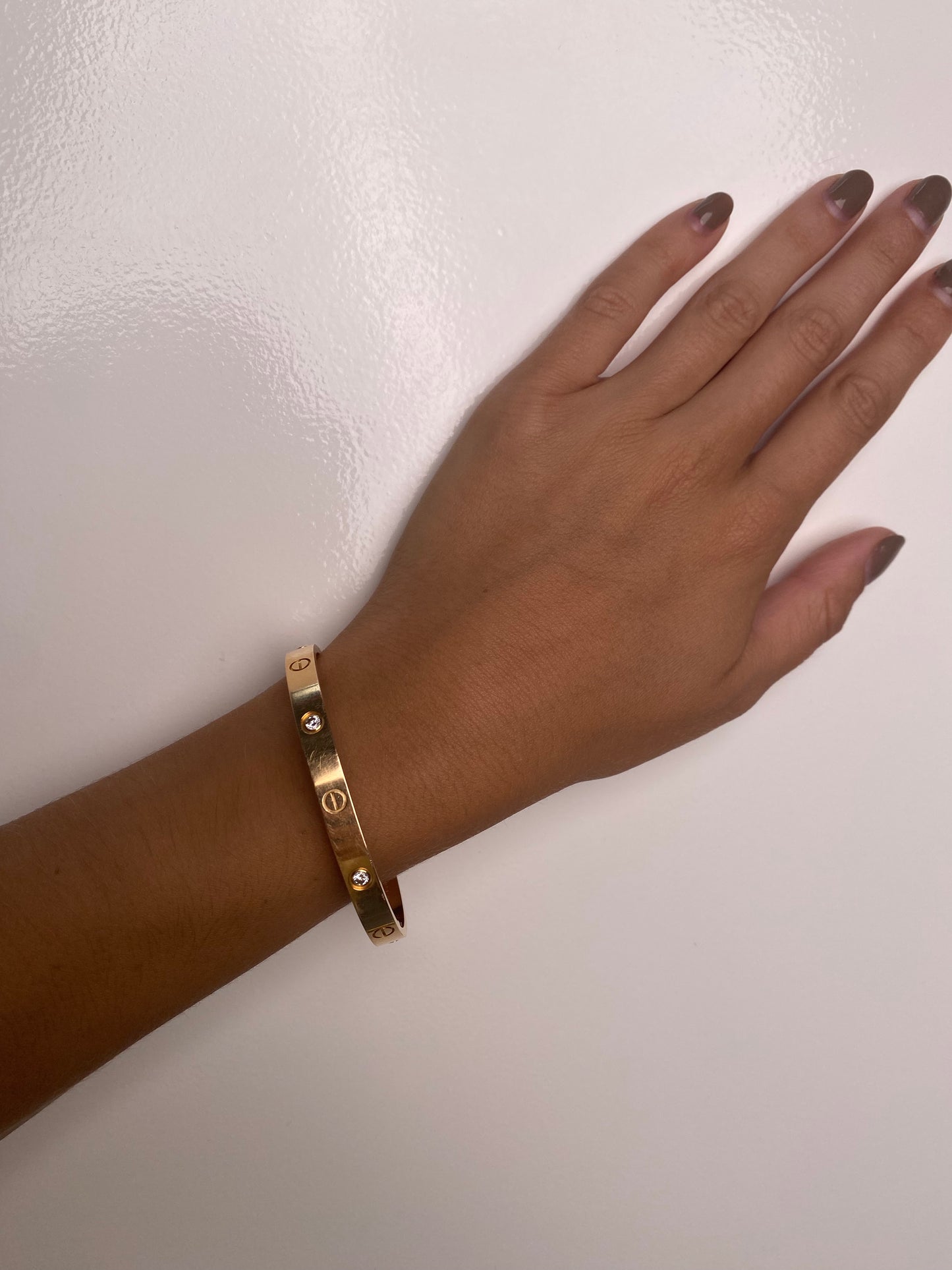 Cartier Love Bracelet Rose Gold 4 Diamonds 18