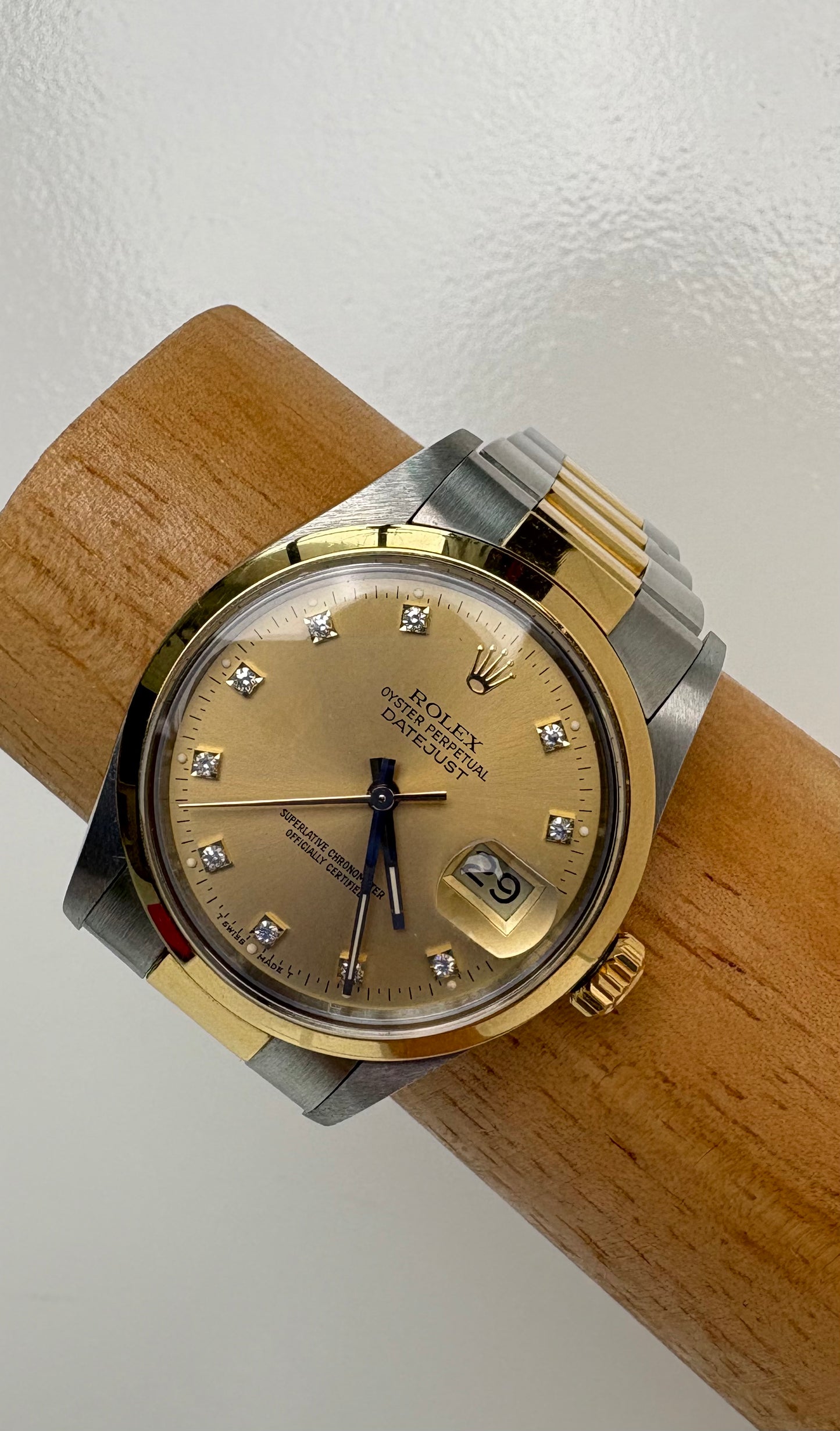 Rolex Two-Toned Datejust Champagne Diamond Watch
