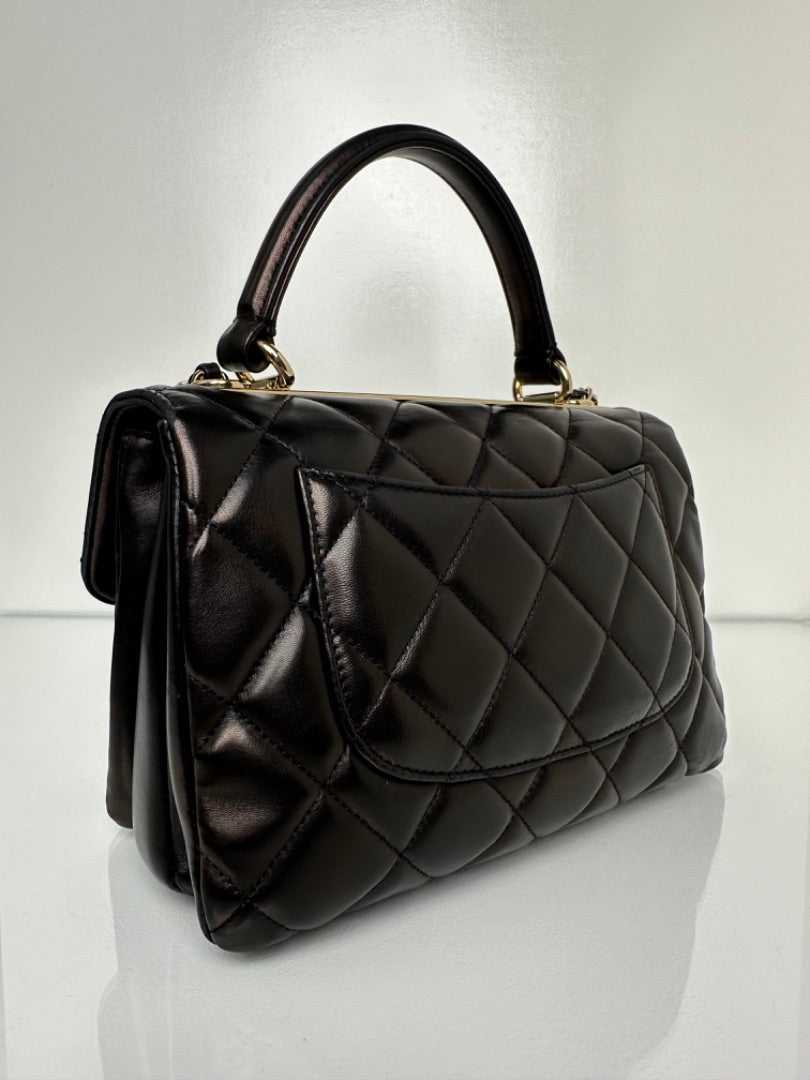 Chanel Black Lambskin Trendy Small Crossbody GHW