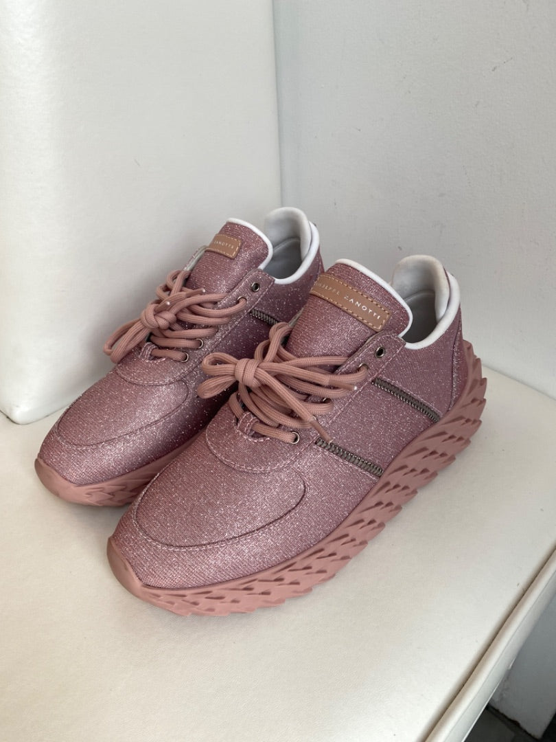 Giuseppe Zanotti Pink Sparkle Sneaker 38