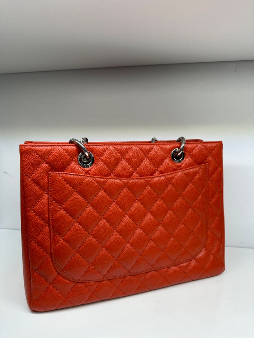 Chanel Orange Caviar Leather GST SHW