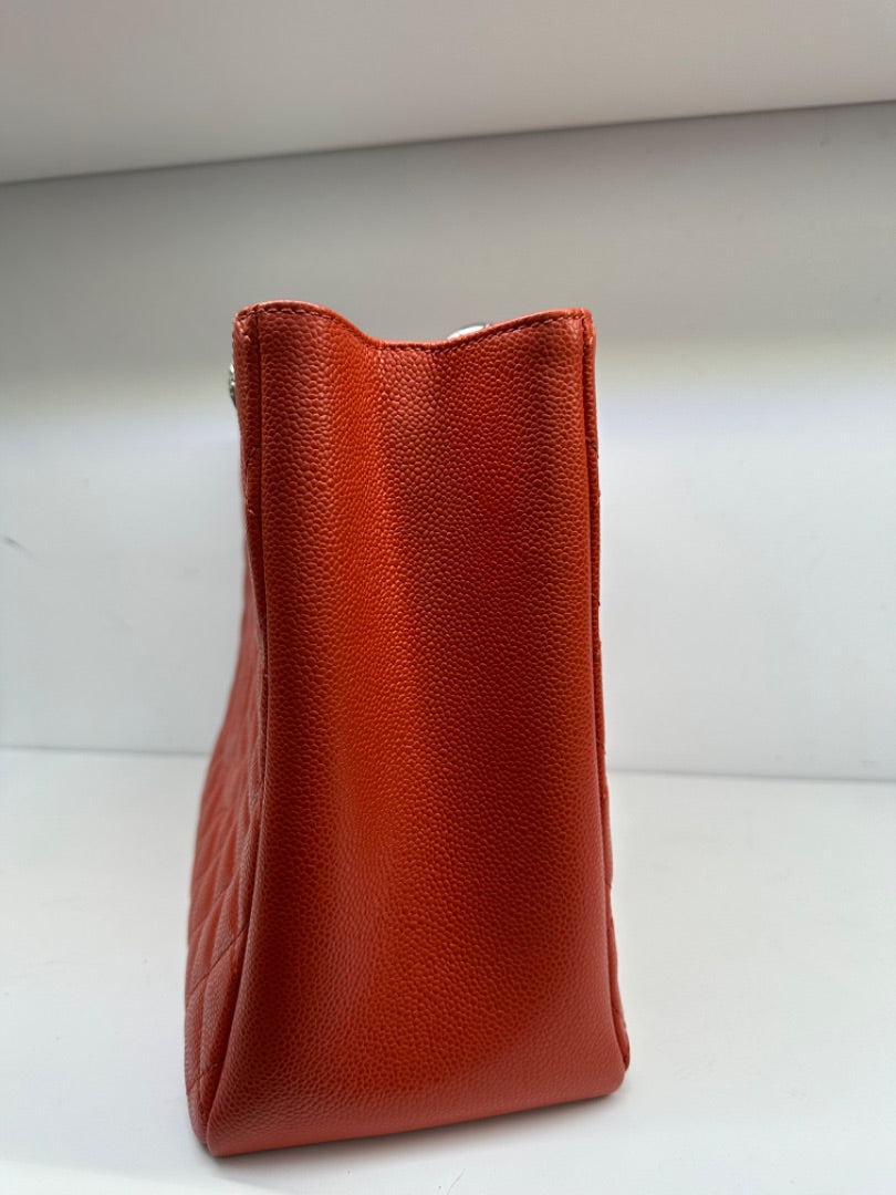 Chanel Orange Caviar Leather GST SHW