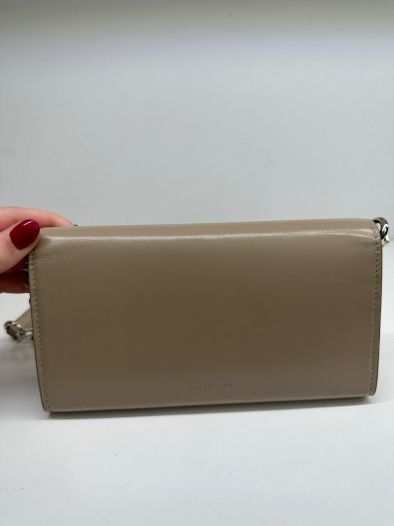 Givenchy Beige Leather Chain Detailing Shoulder Bag SHW