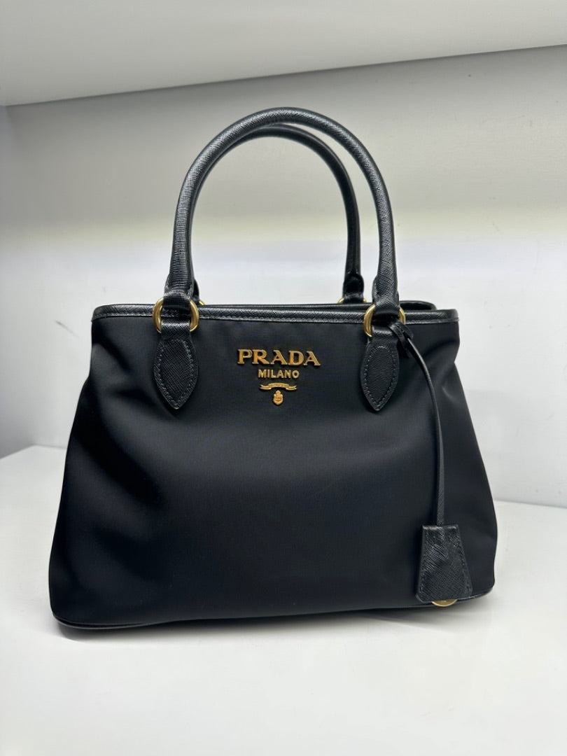 Prada Black Small Nylon Crossbody Bag GHW