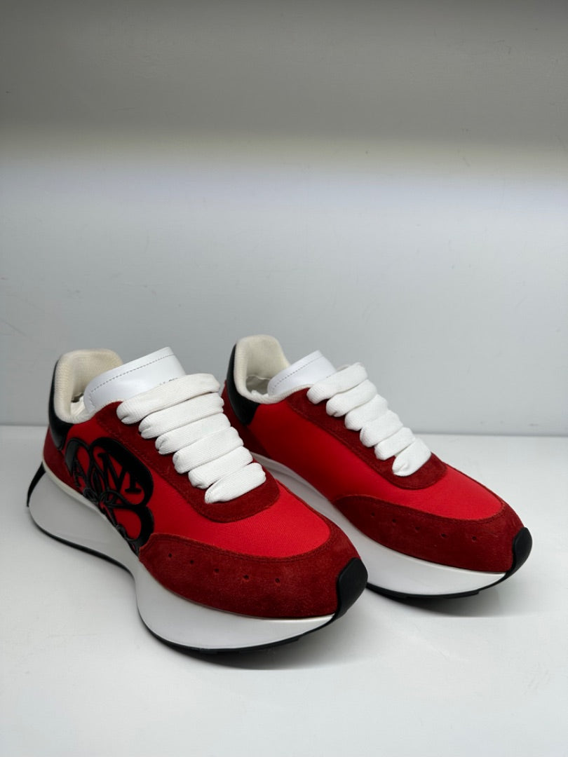 Alexander Mcqueen Red & Black Sneakers, 6