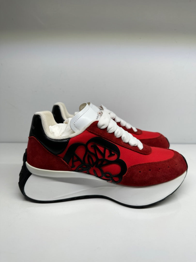 Alexander Mcqueen Red & Black Sneakers, 6