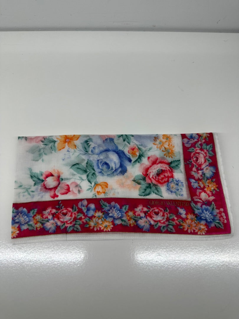 Giorgio Armani Floral Cotton Pocket Square Scarf