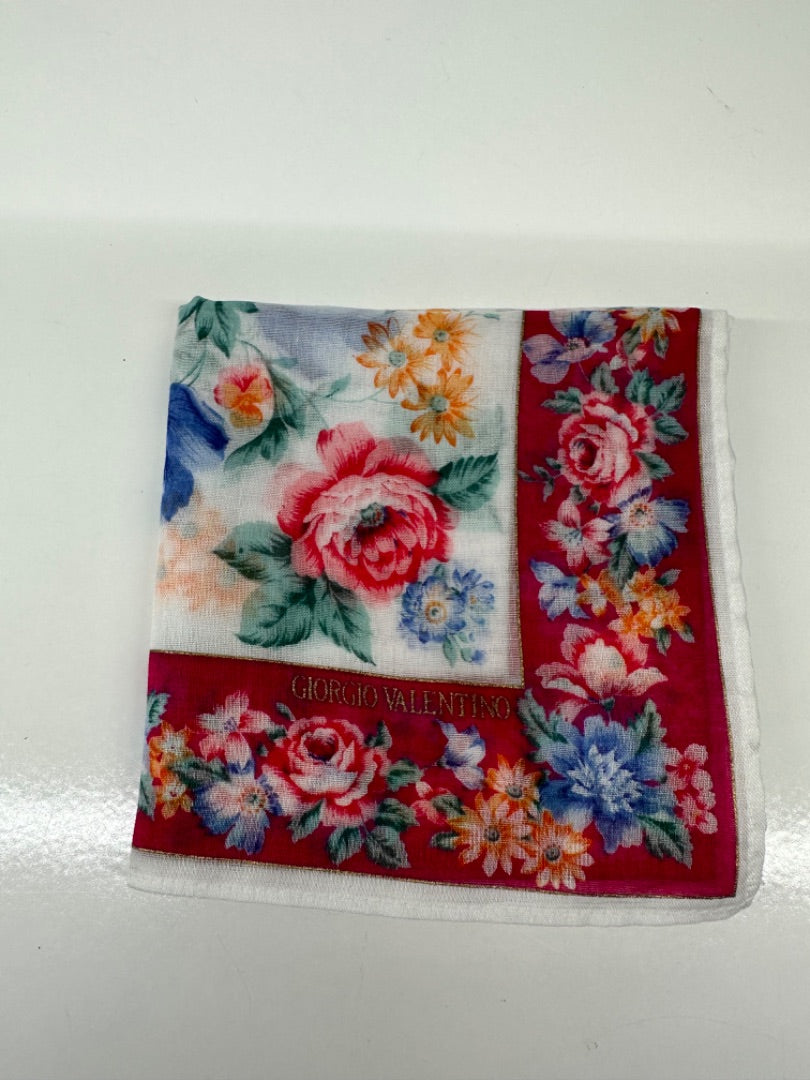 Giorgio Armani Floral Cotton Pocket Square Scarf