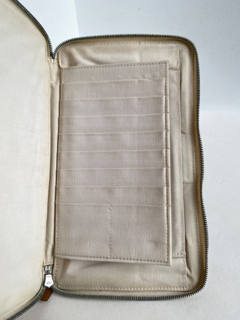 Hermes Cream Canvas Travel Wallet
