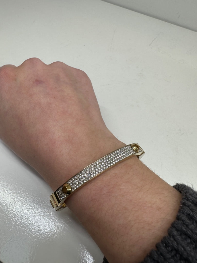 Michael Kors Gold Plated & Rhinestone Bangle