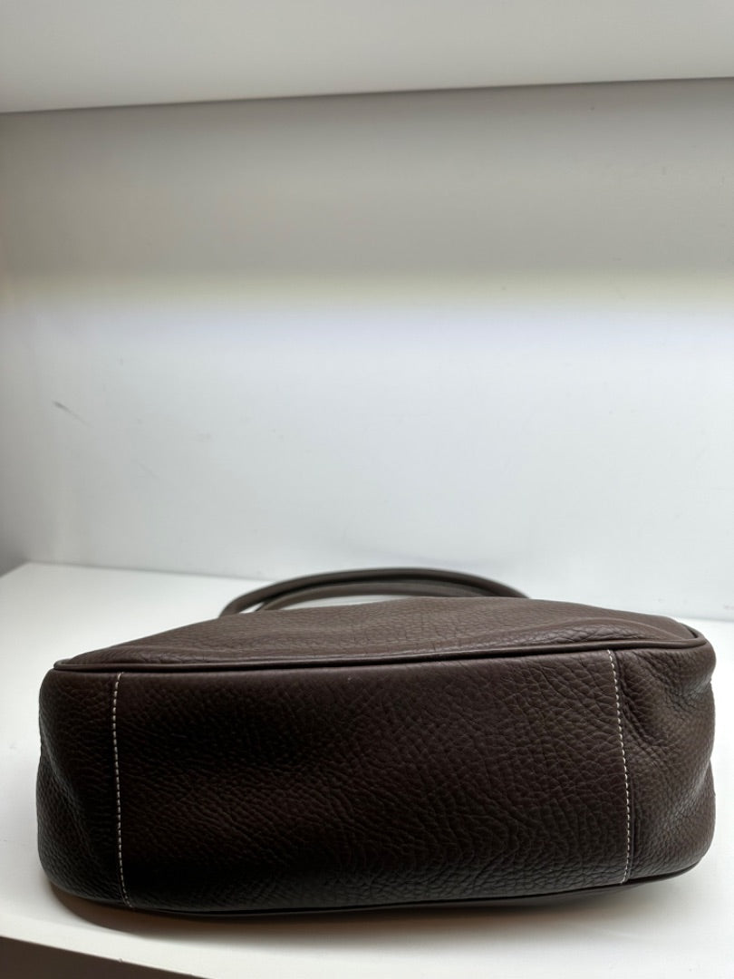 Prada Brown Leather Vintage Shoulder Bag
