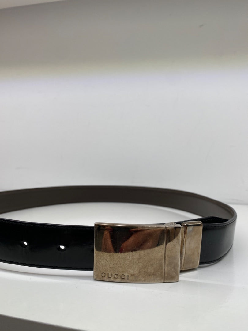 Gucci Reversible Leather Belt, Sz 33