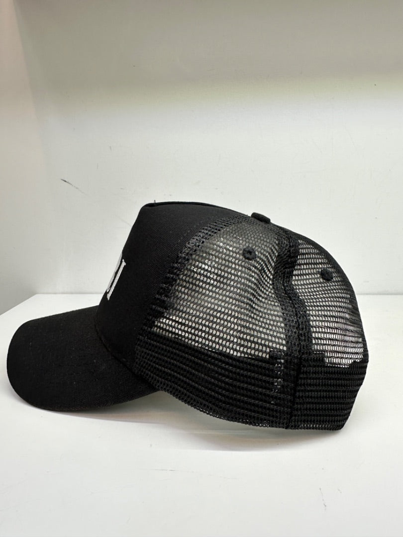 Amiri Black Trucker Hat