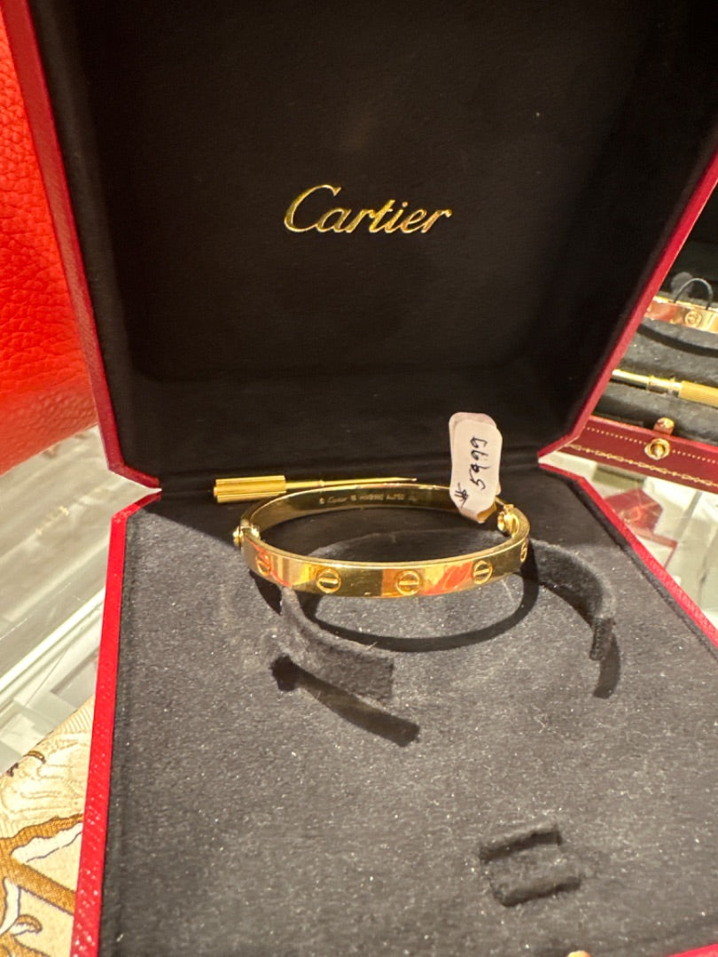 Cartier Yellow Gold Love Bracelet sz 16