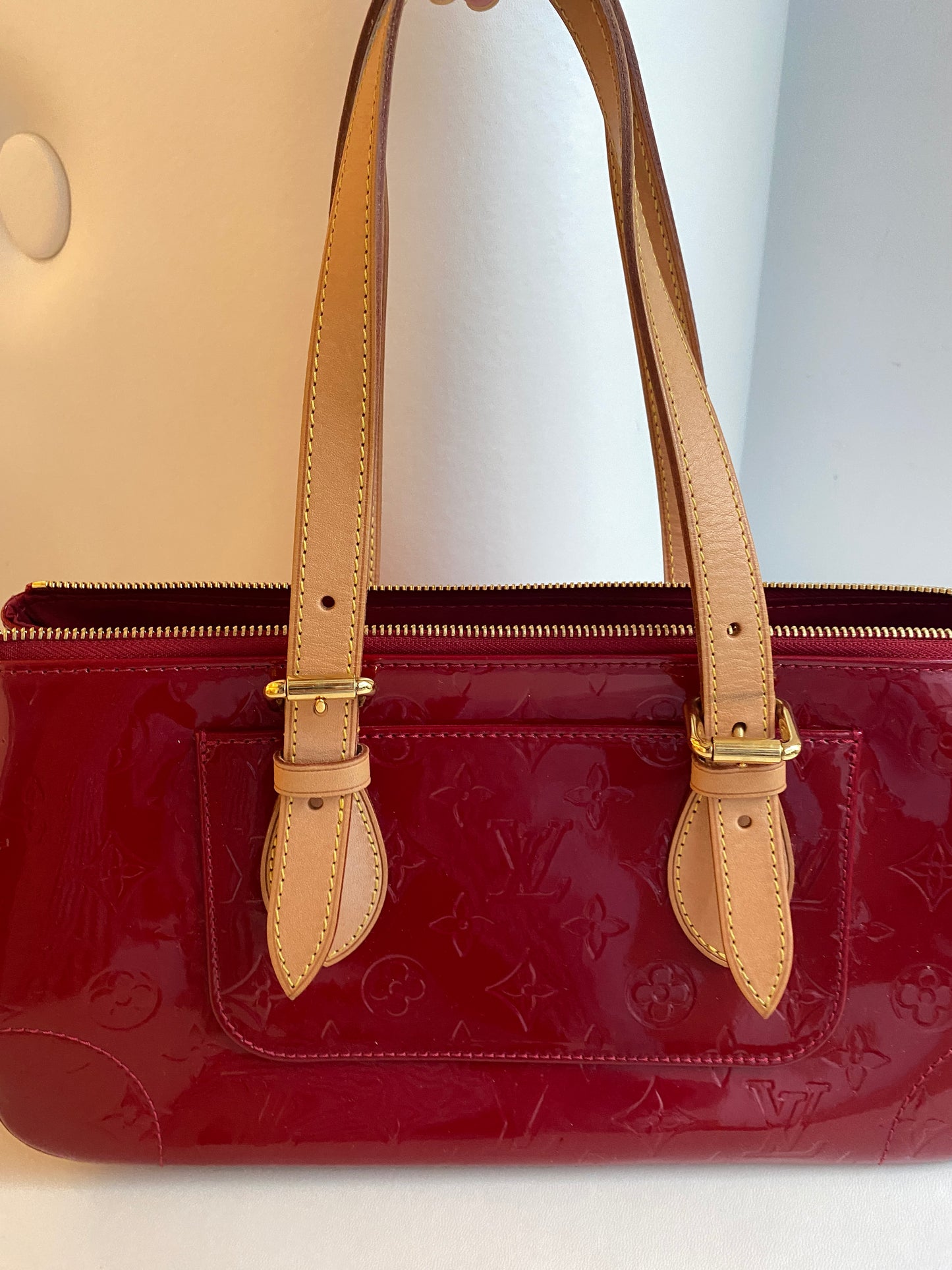 Louis Vuitton Red Vernis Rosewood Shoulder Bag