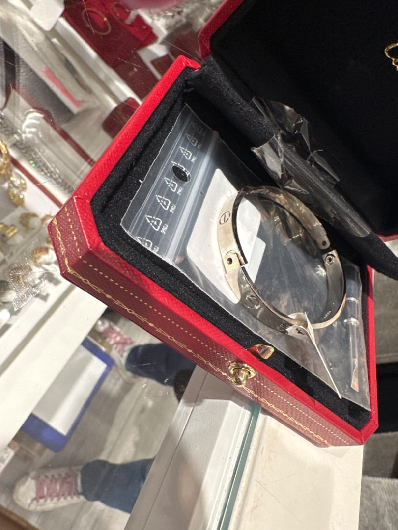 Cartier White Gold Love Bracelet sz 16