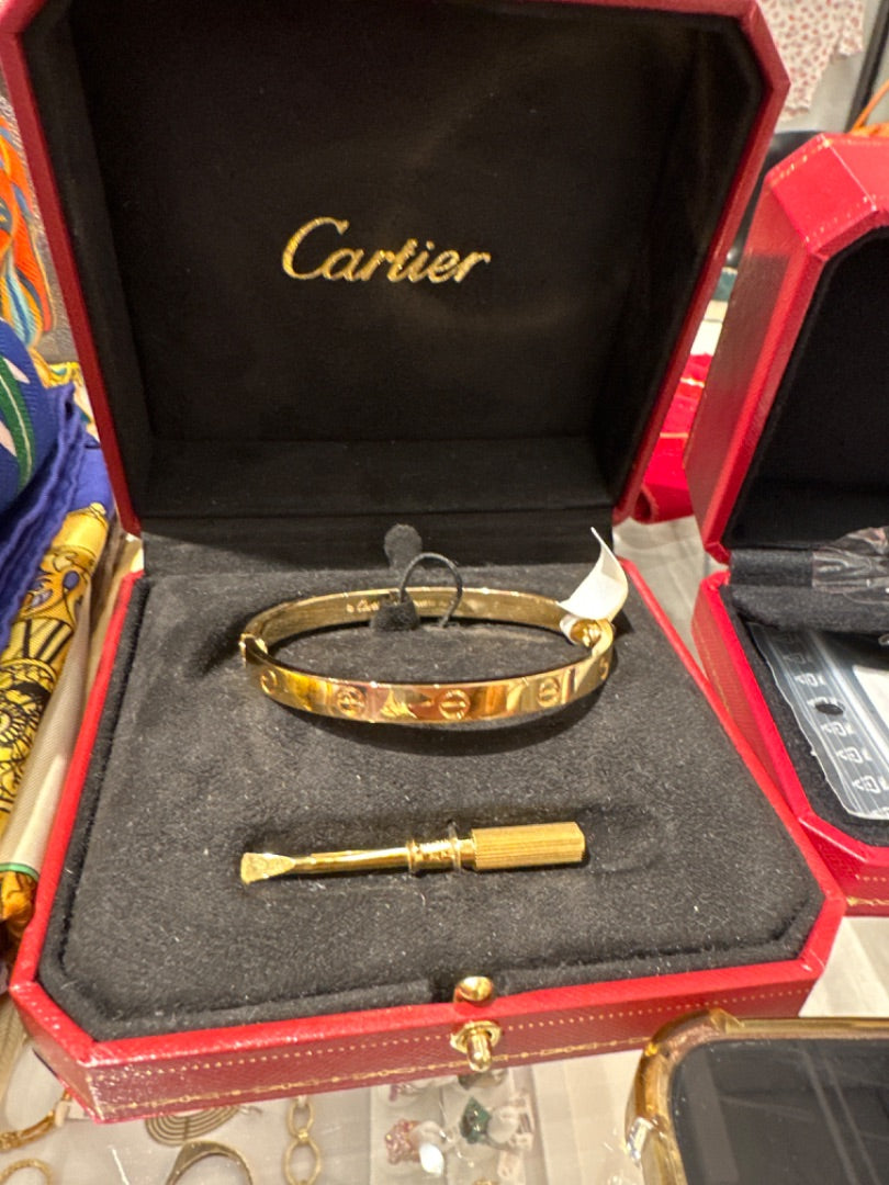 Cartier Yellow Gold Love Bracelet sz 18