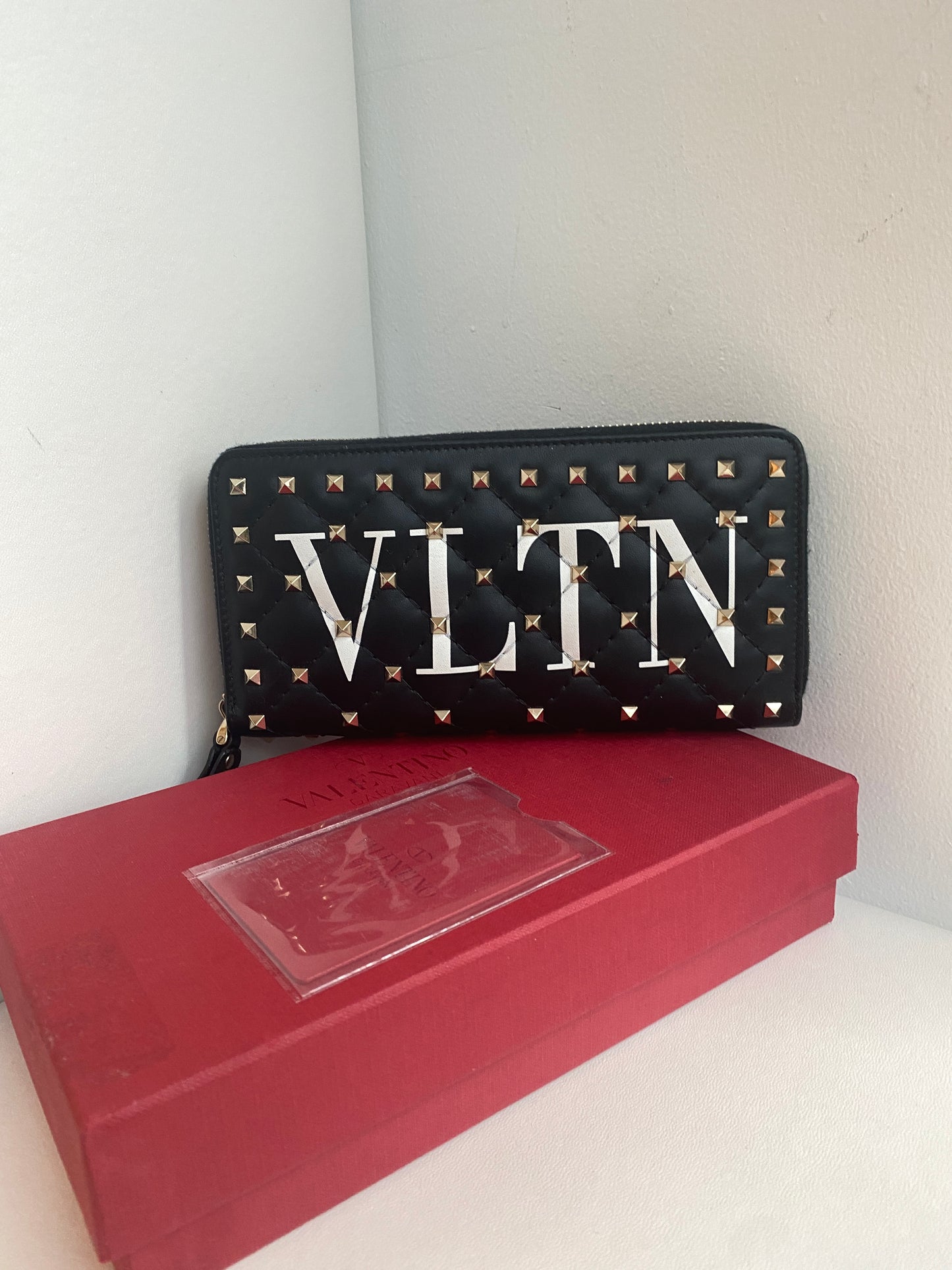 Valentino Studded Zippy Wallet