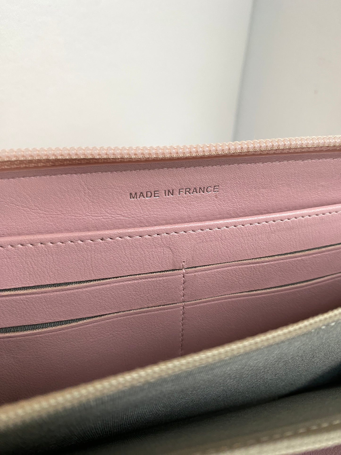 Chanel Pink Timeless Caviar Zippy Wallet