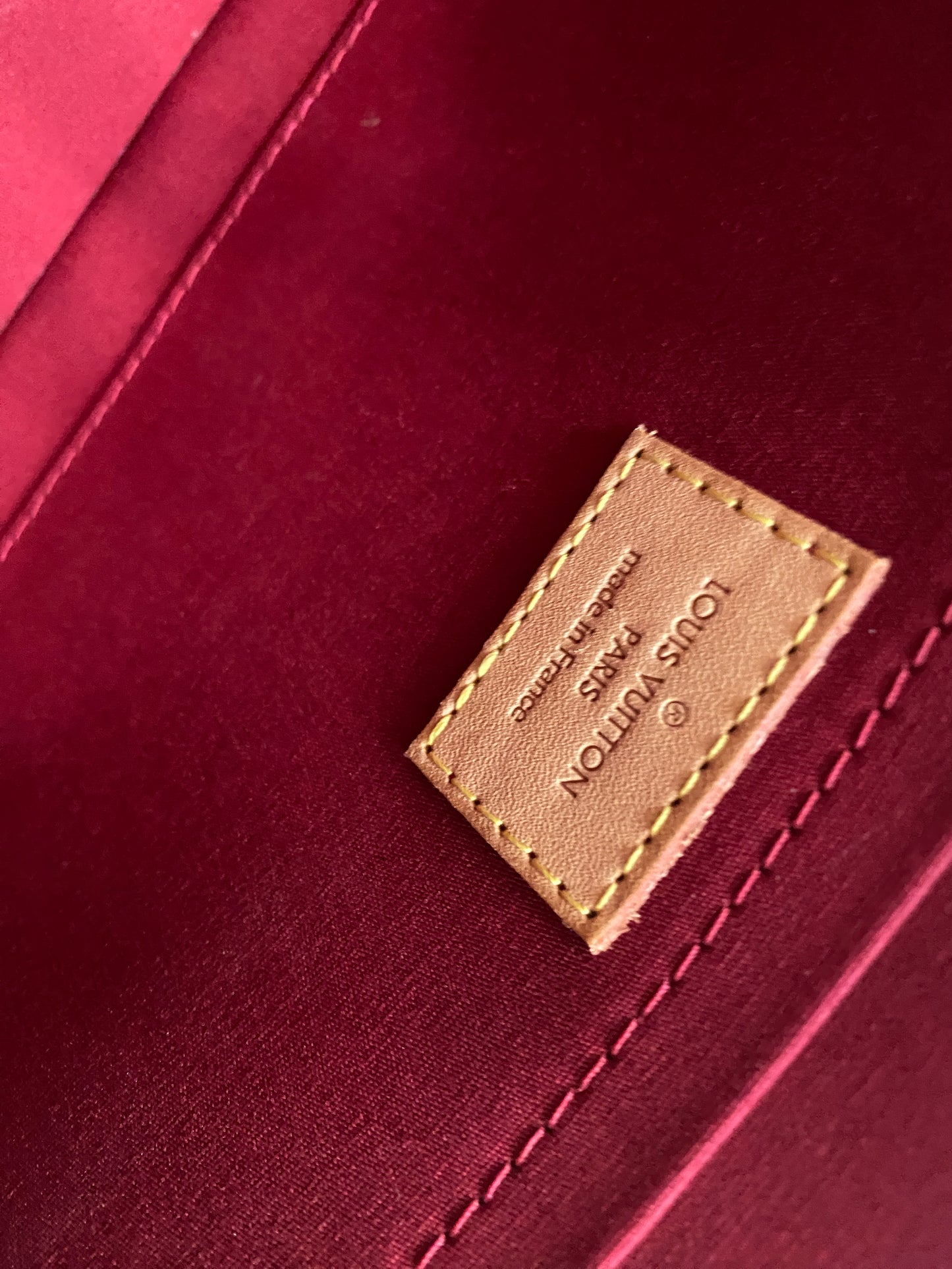 Louis Vuitton Red Vernis Rosewood Shoulder Bag